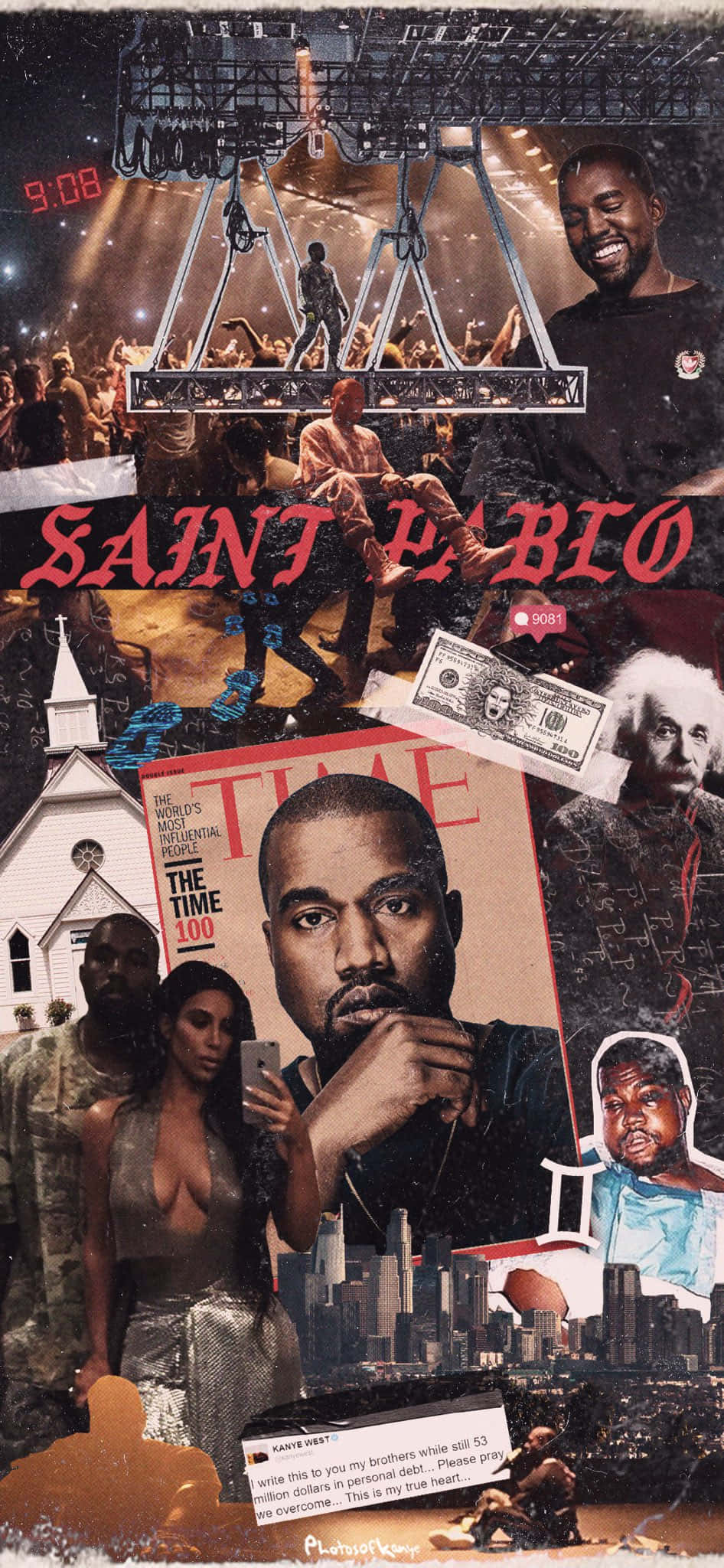 Ο Kanye West στο listening party για το The Life of Pablo Ταπετσαρία