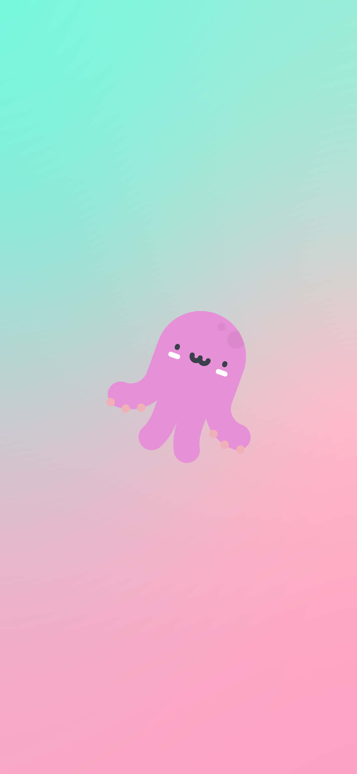 Kawaii Χαριτωμένη Εικόνα Χταποδιού Ταπετσαρία