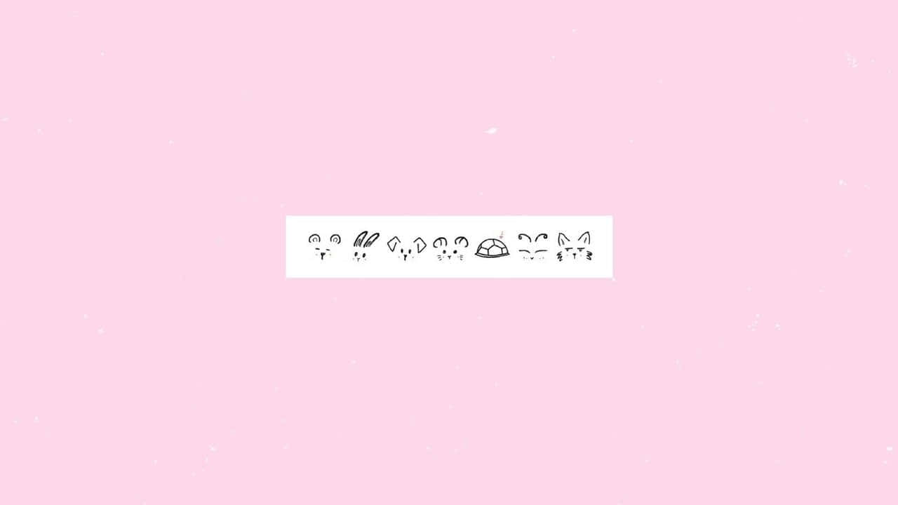 Χαριτωμένο και Αξιολάτρευτο Ροζ Kawaii Φόντο Ταπετσαρία