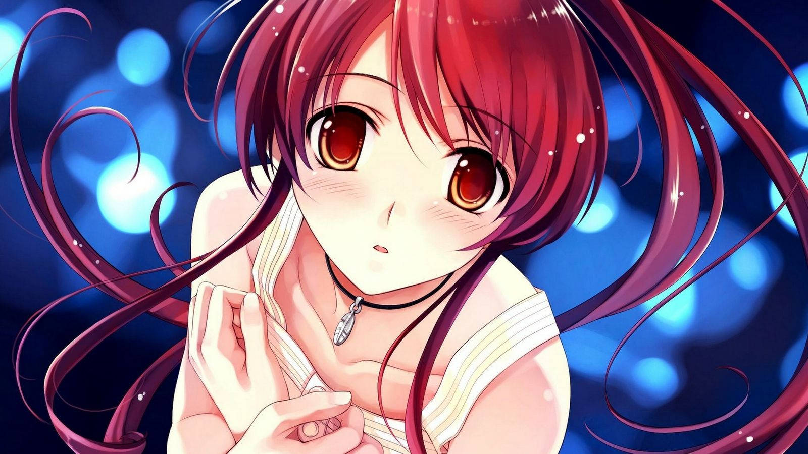 Kawaii Anime Κορίτσι με Κόκκινα Μαλλιά Ταπετσαρία