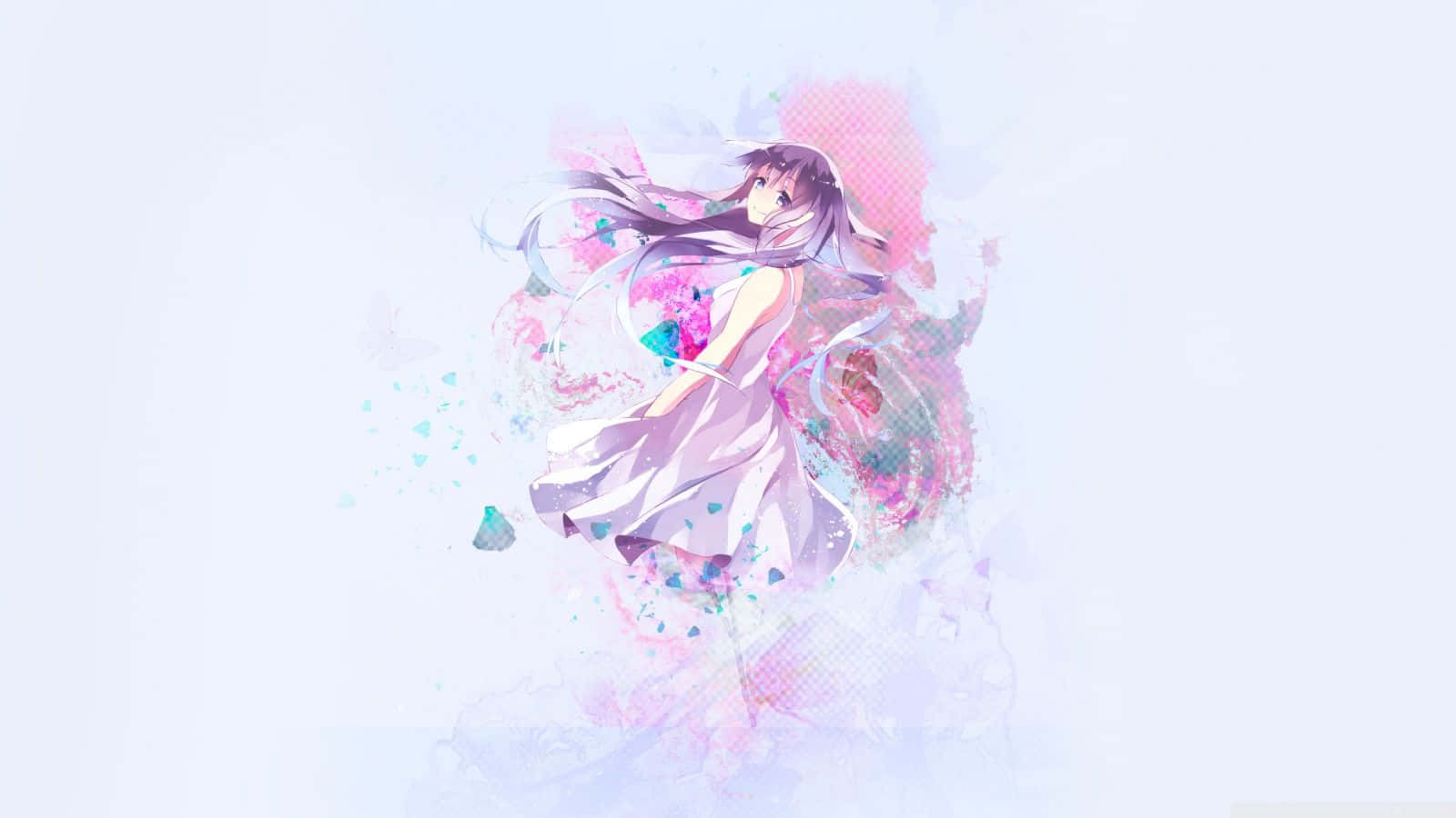 Kawaii Παστέλ Anime Κορίτσι Ταπετσαρία