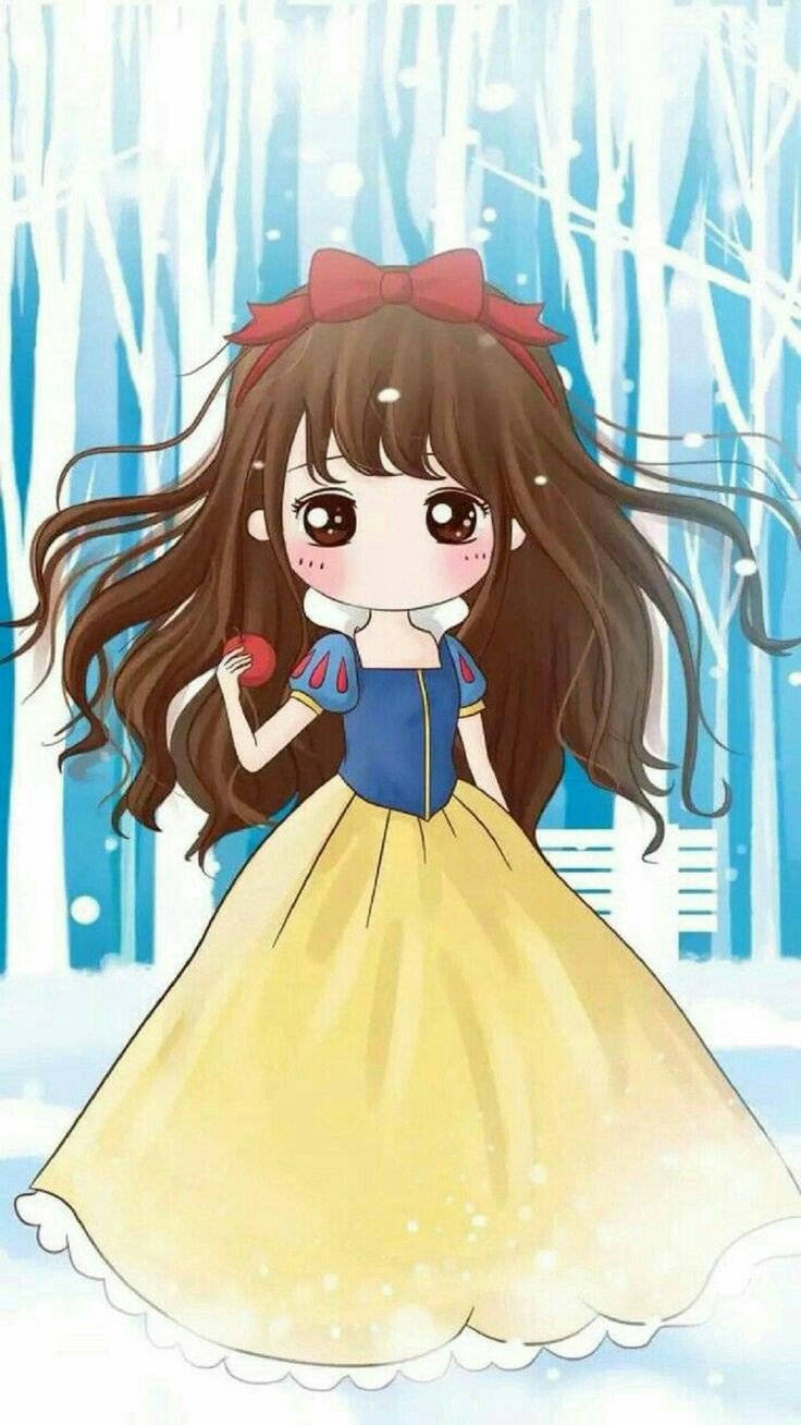 Kawaii Cute Girly Χιονάτη Ταπετσαρία