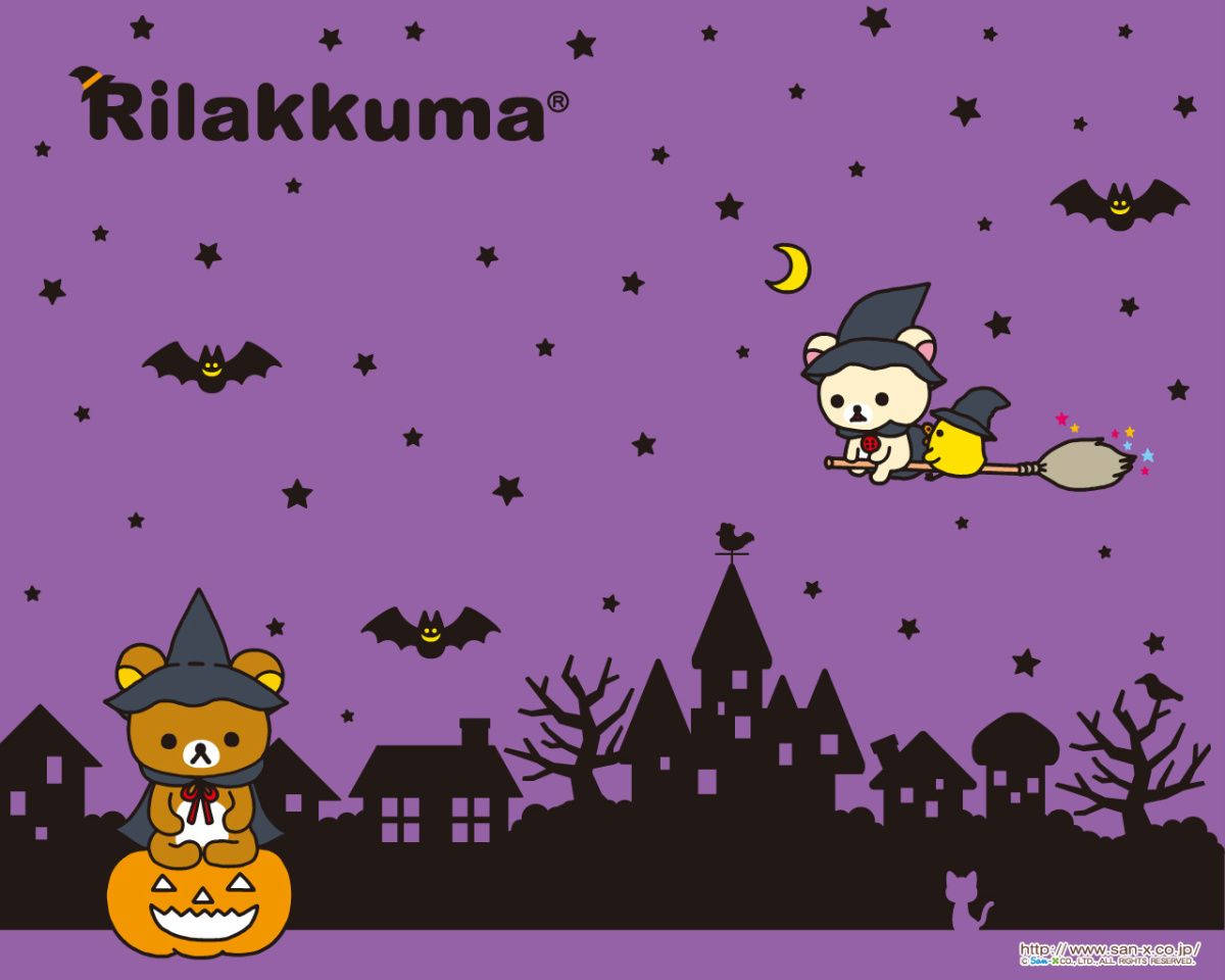 Kawaii Halloween Rilakkuma Μάγισσα Ταπετσαρία