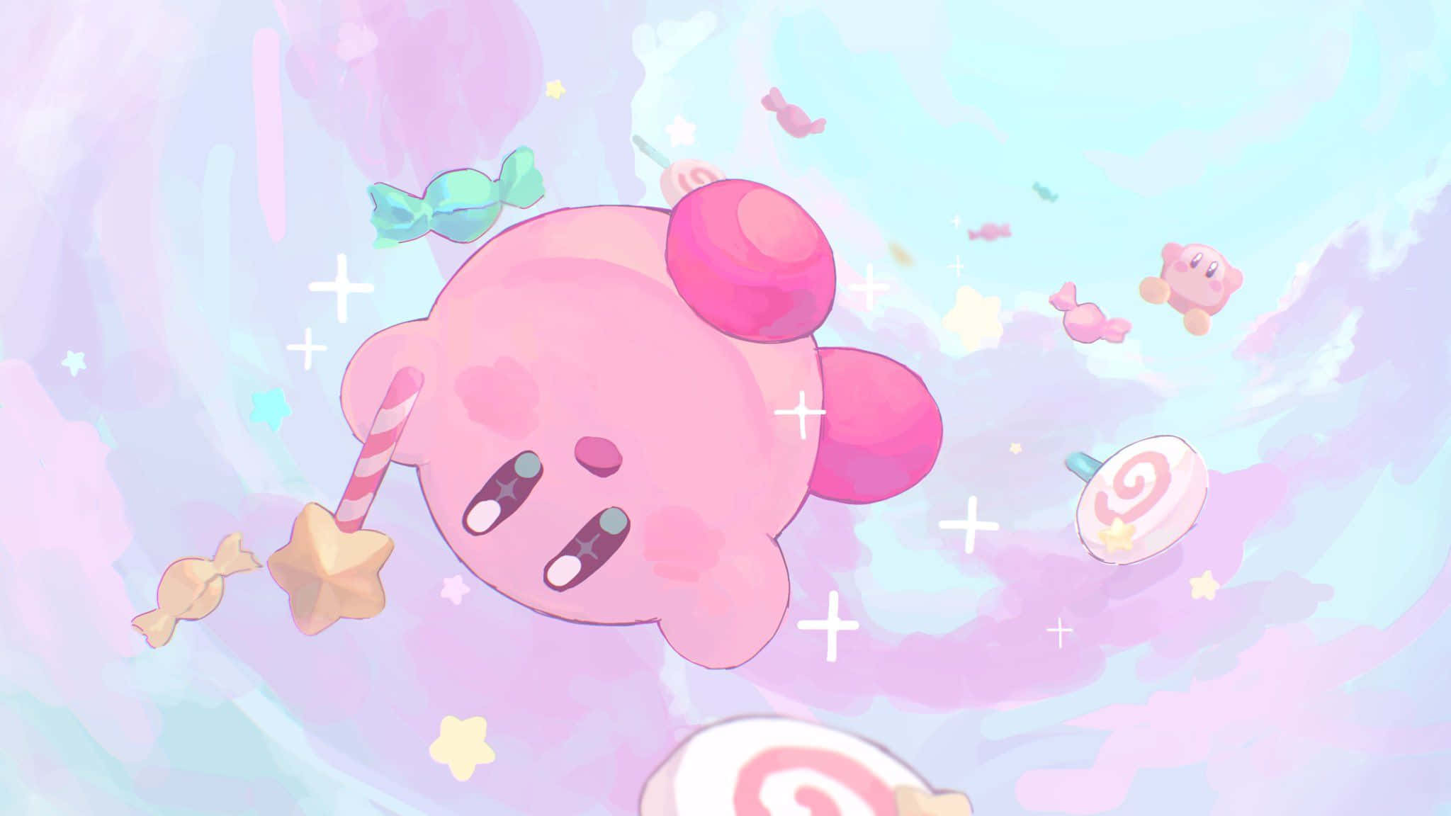Kawaii Αισθητική Kirby Βιντεοπαιχνίδι Ταπετσαρία