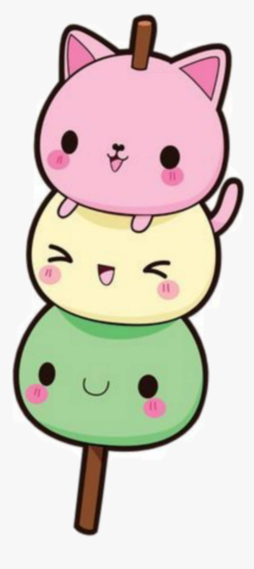 Kawaii Χαριτωμένα Ζωάκια Mochi Ταπετσαρία