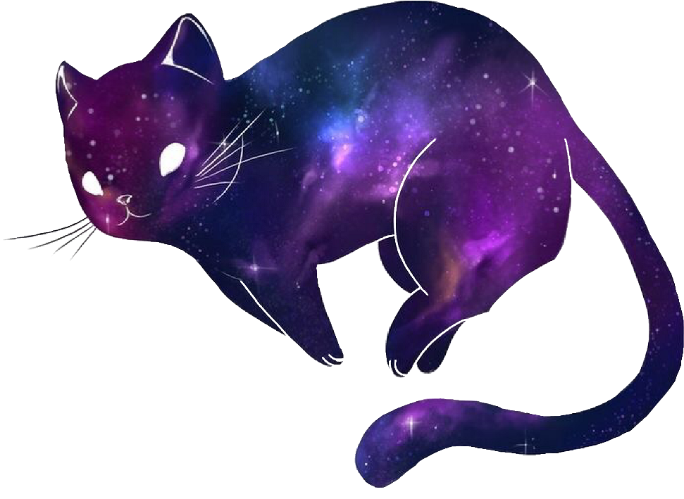 Γαλαξιακή γάτα kawaii Ταπετσαρία