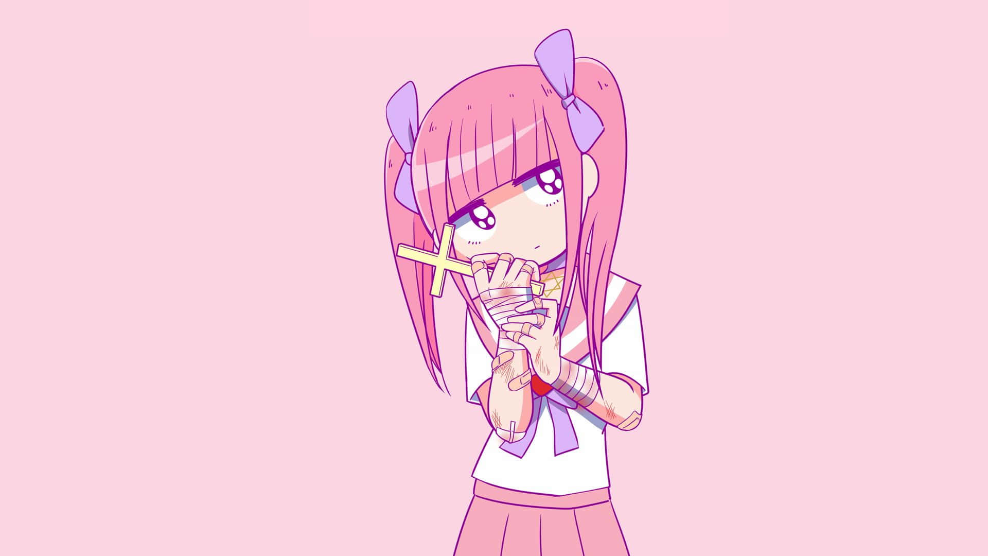 Να είσαι ο εαυτός σου και άνθισε με Kawaii Pink Ταπετσαρία