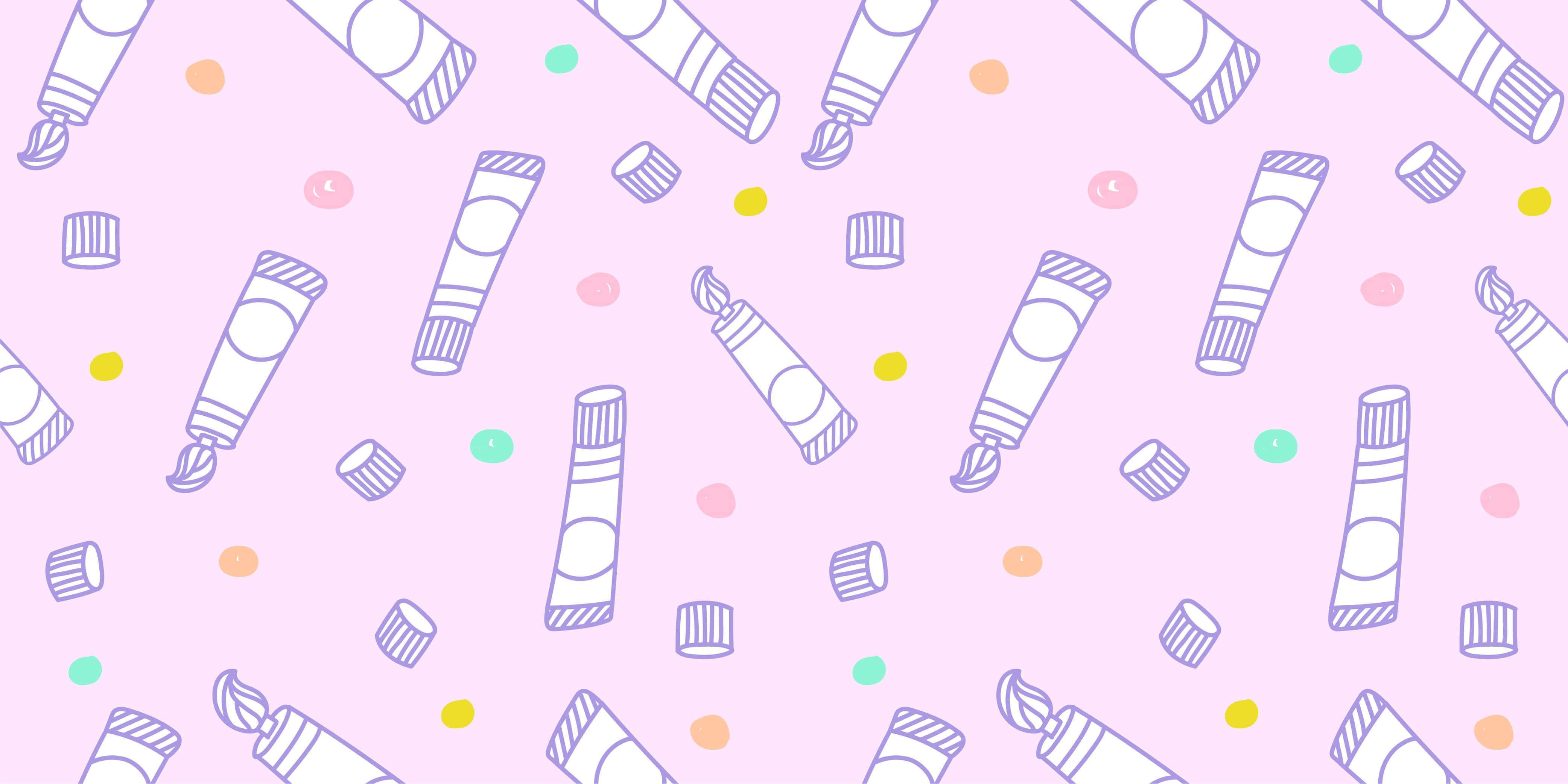 Αξιολάτρευτο Kawaii Ροζ Φόντο Ταπετσαρία