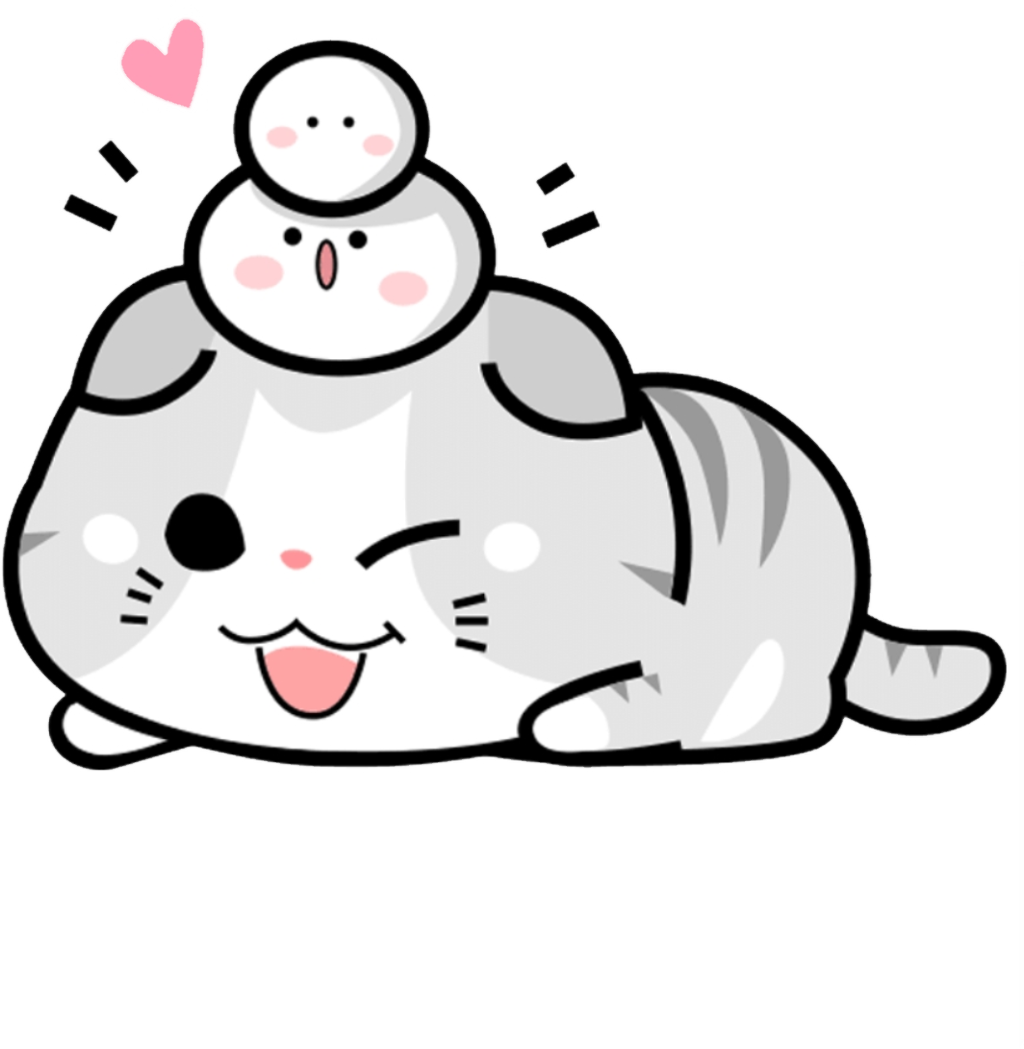 Kawaii Γάτα και Φίλη Φώκια Ταπετσαρία