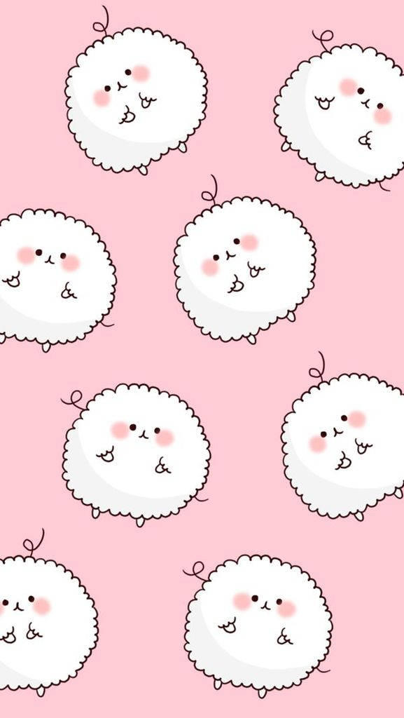 Kawaii Αξιολάτρευτα Πρόβατα Ταπετσαρία