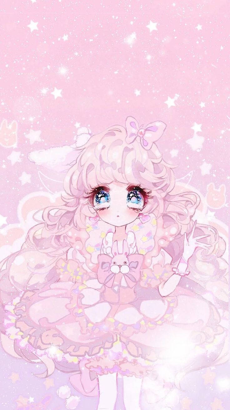 Kawaii Χαριτωμένη Γυναικεία Ροζ Πριγκίπισσα Ταπετσαρία
