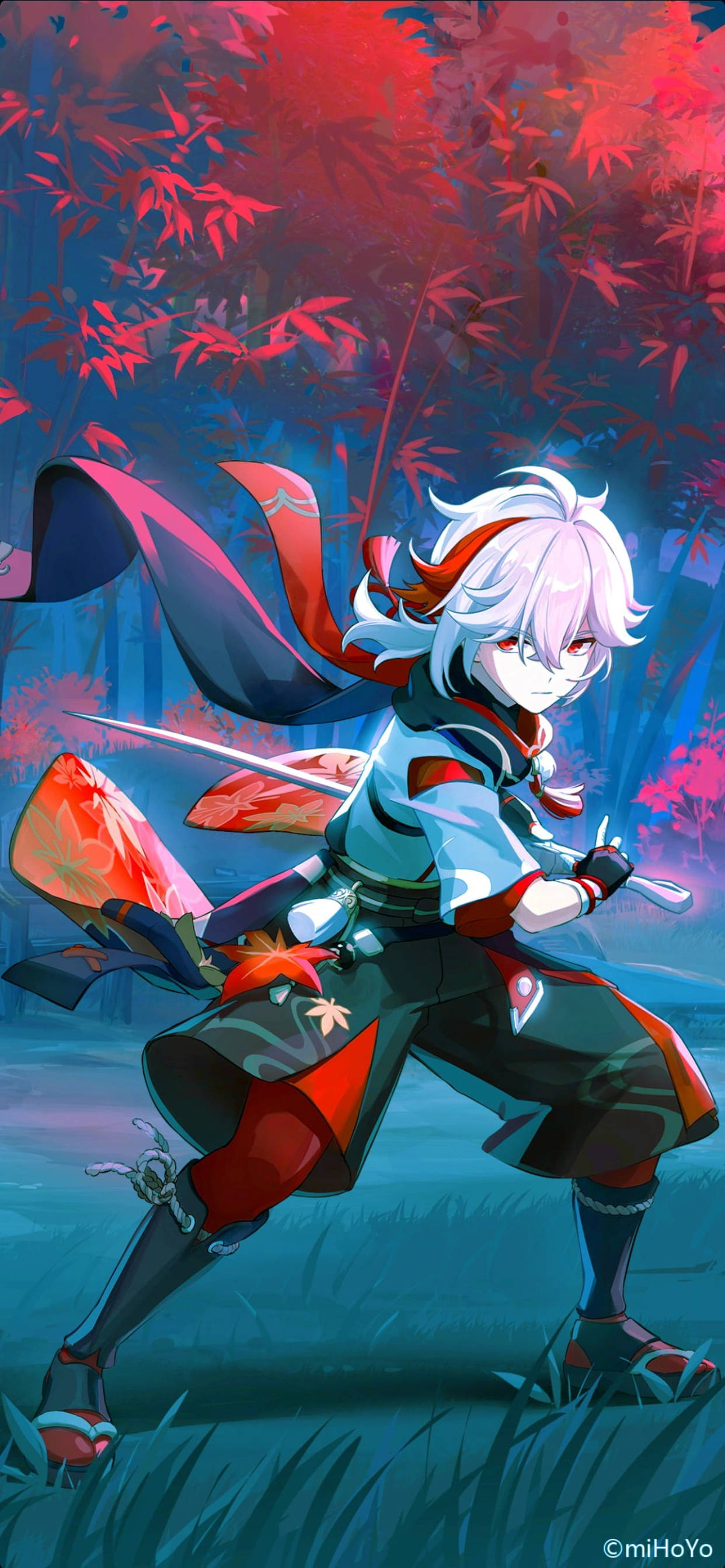 Kazuha με Σπαθί Genshin Impact Κινητό Ταπετσαρία