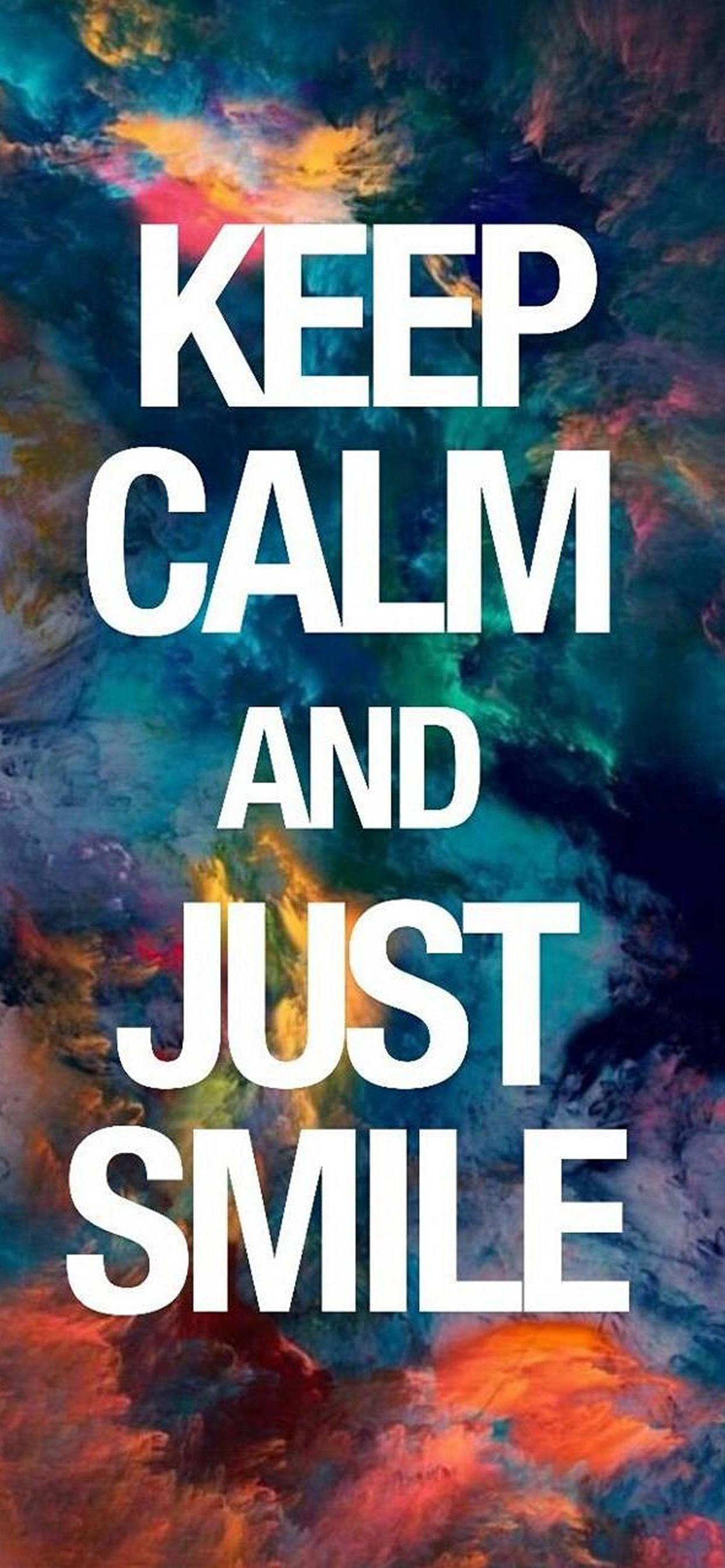 Keep Calm Just Smile Παρακινητικό iPhone Ταπετσαρία