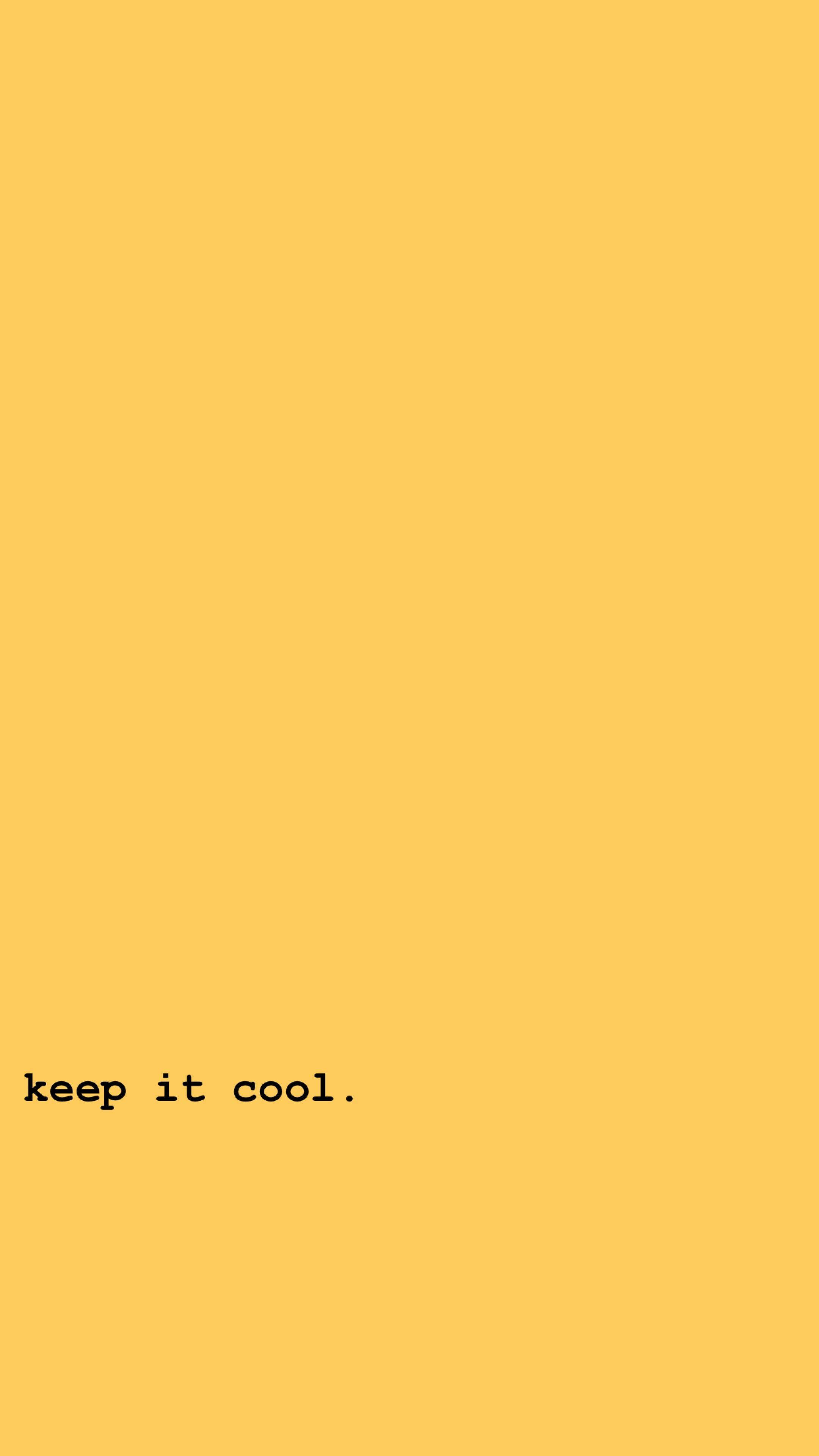 Keep It Cool Παστέλ Κίτρινο Αισθητικό Ταπετσαρία
