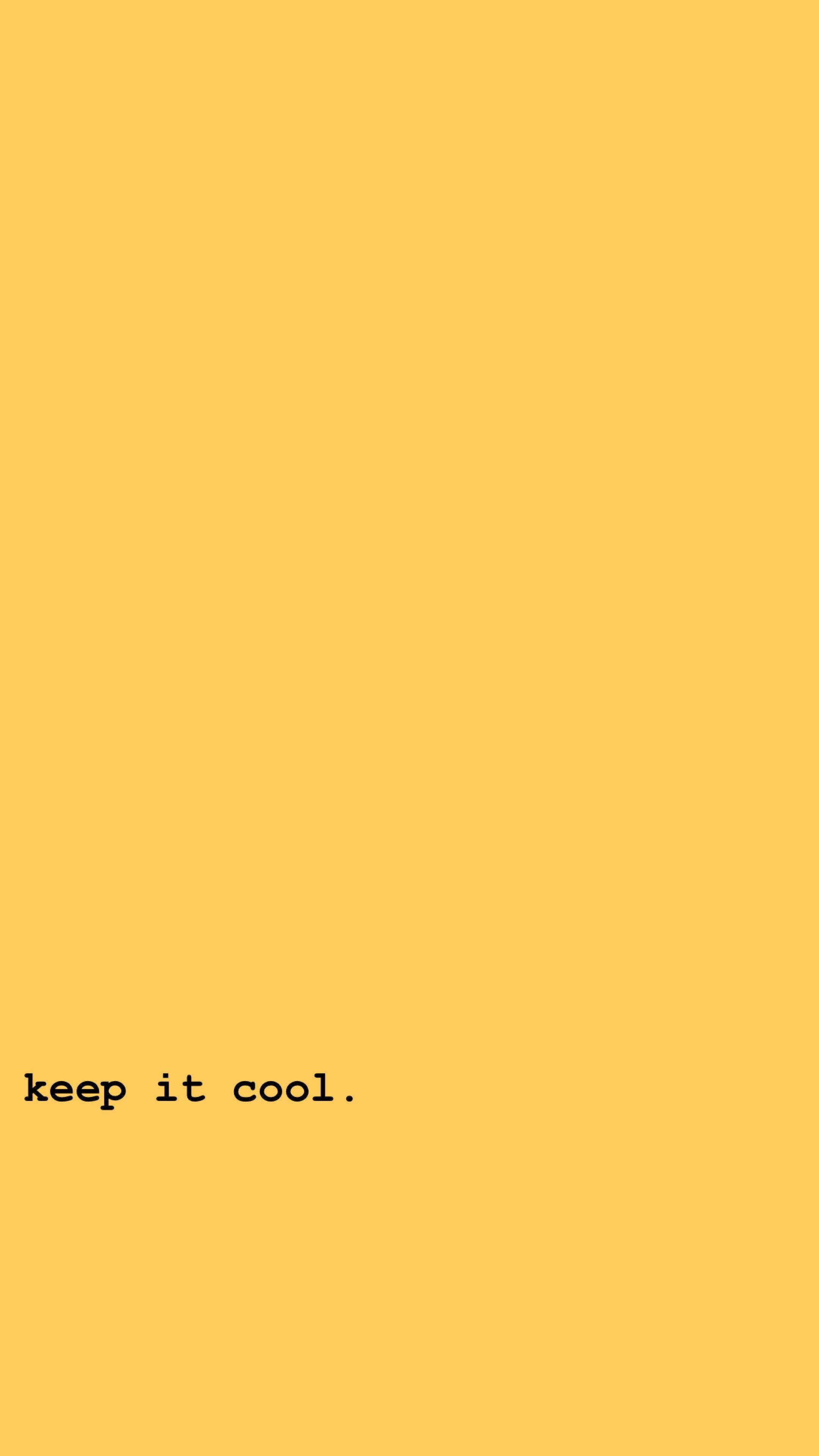 Keep It Cool Σε Χαριτωμένο Παστέλ Κίτρινο Αισθητικό Ταπετσαρία