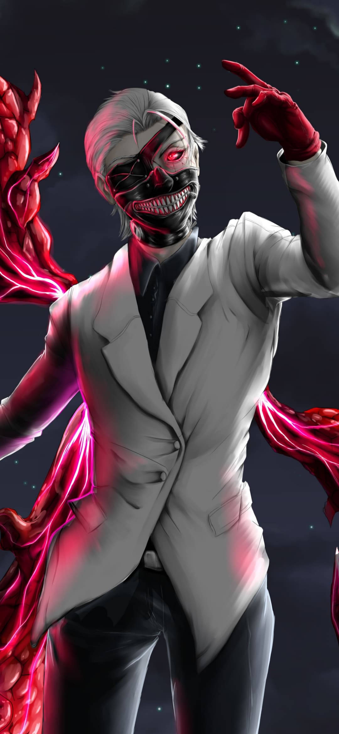 Ken Λευκό Σμόκιν Tokyo Ghoul Φόντο iPhone Ταπετσαρία