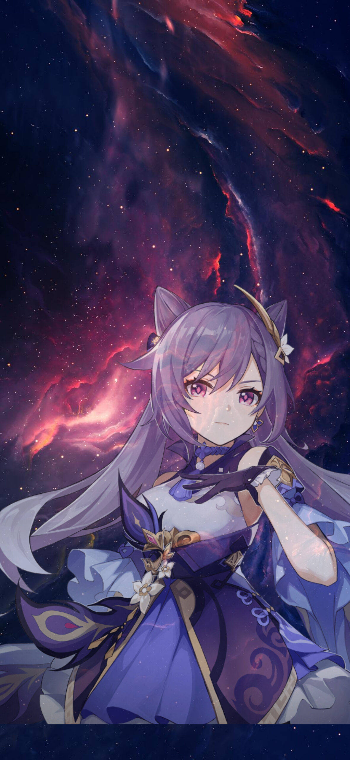 Πορτρέτο Keqing Genshin Impact Phone Ταπετσαρία