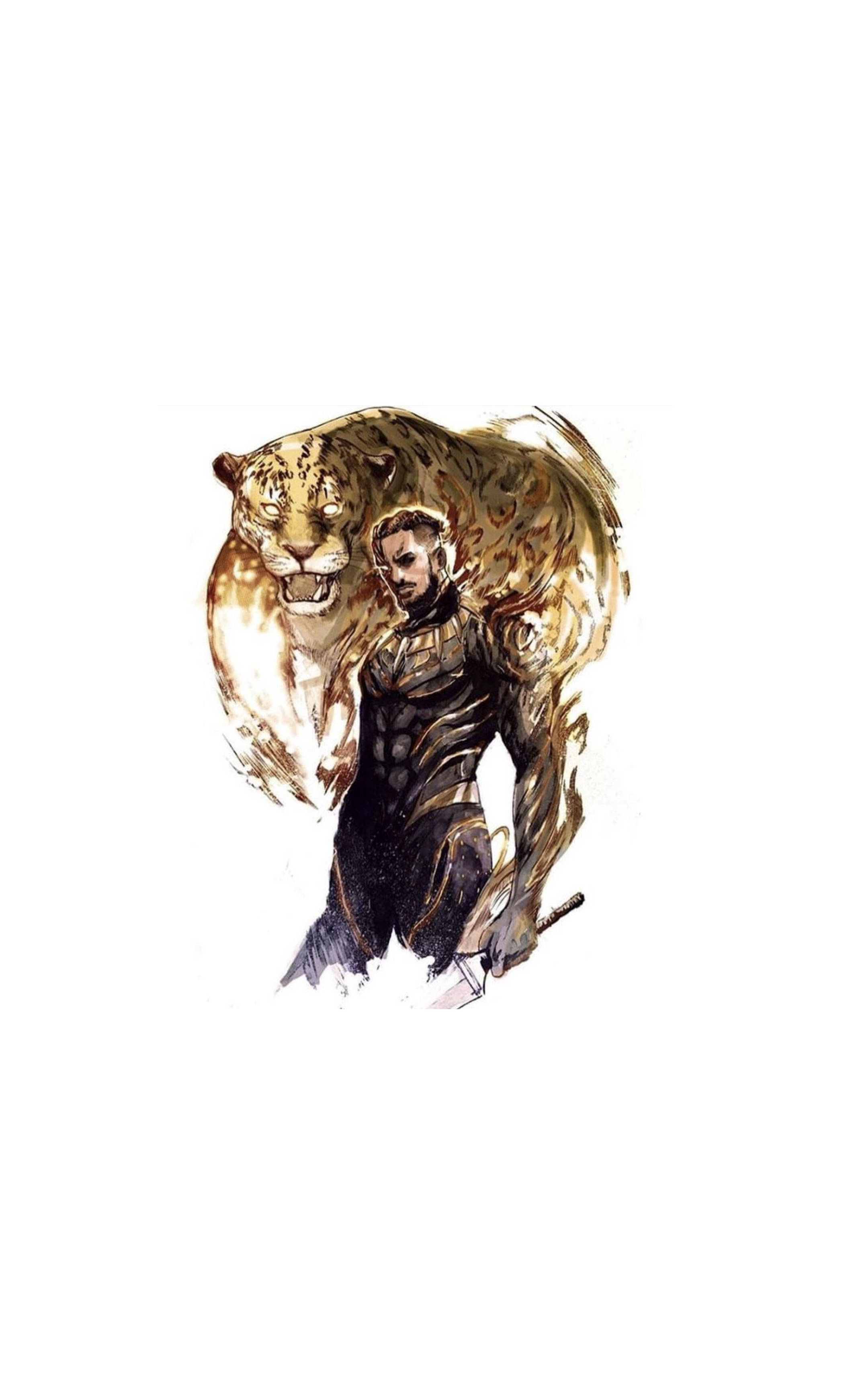 Killmonger και Βρυχώμενος Ιαγουάρος Ταπετσαρία