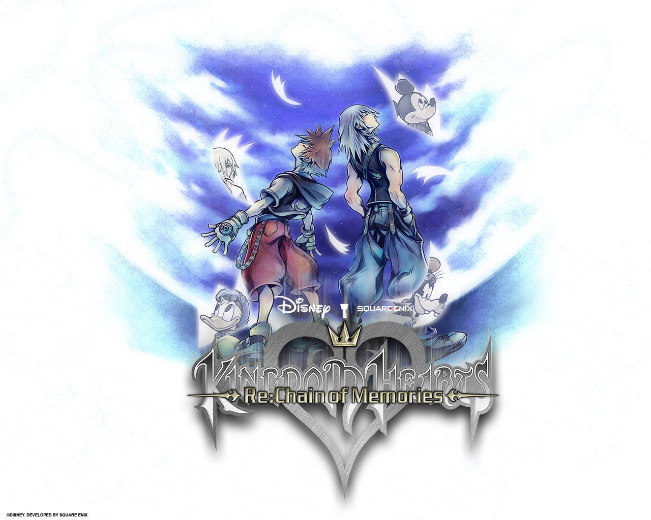 Μπλε ορίζοντας με λογότυπο Kingdom Heart Ταπετσαρία