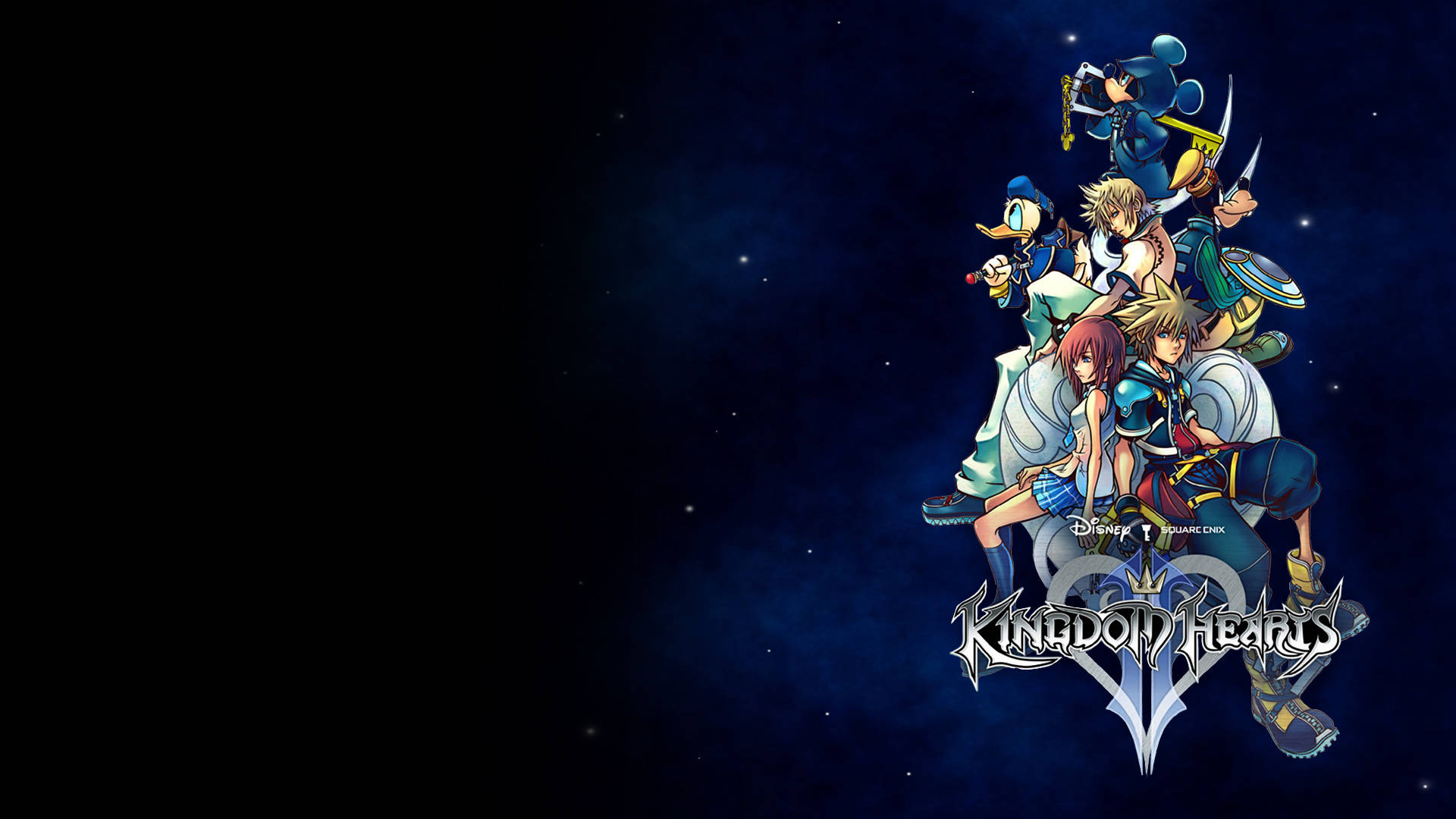 Λογότυπο Kingdom Hearts σε Σκούρο Φόντο Ταπετσαρία