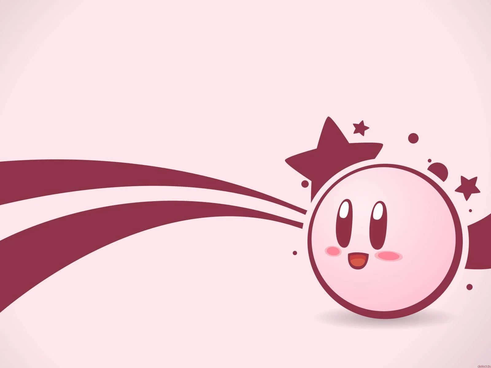 Αξιολάτρευτος Kirby Απολαμβάνει μια Γλυκιά Λιχουδιά Ταπετσαρία
