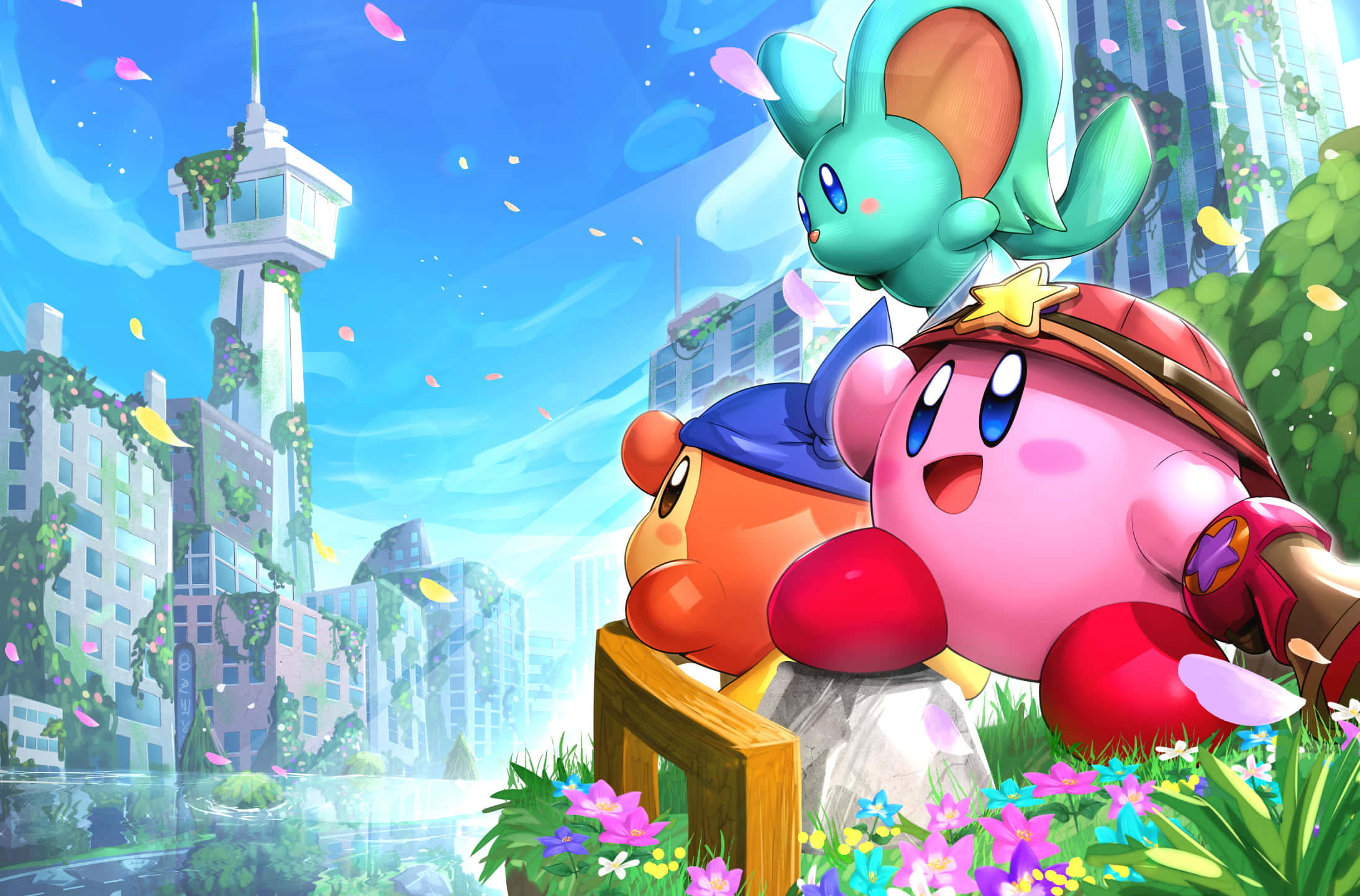 Απόλαυσε ένα μαγικό ταξίδι με τον αγαπημένο Kirby! Ταπετσαρία