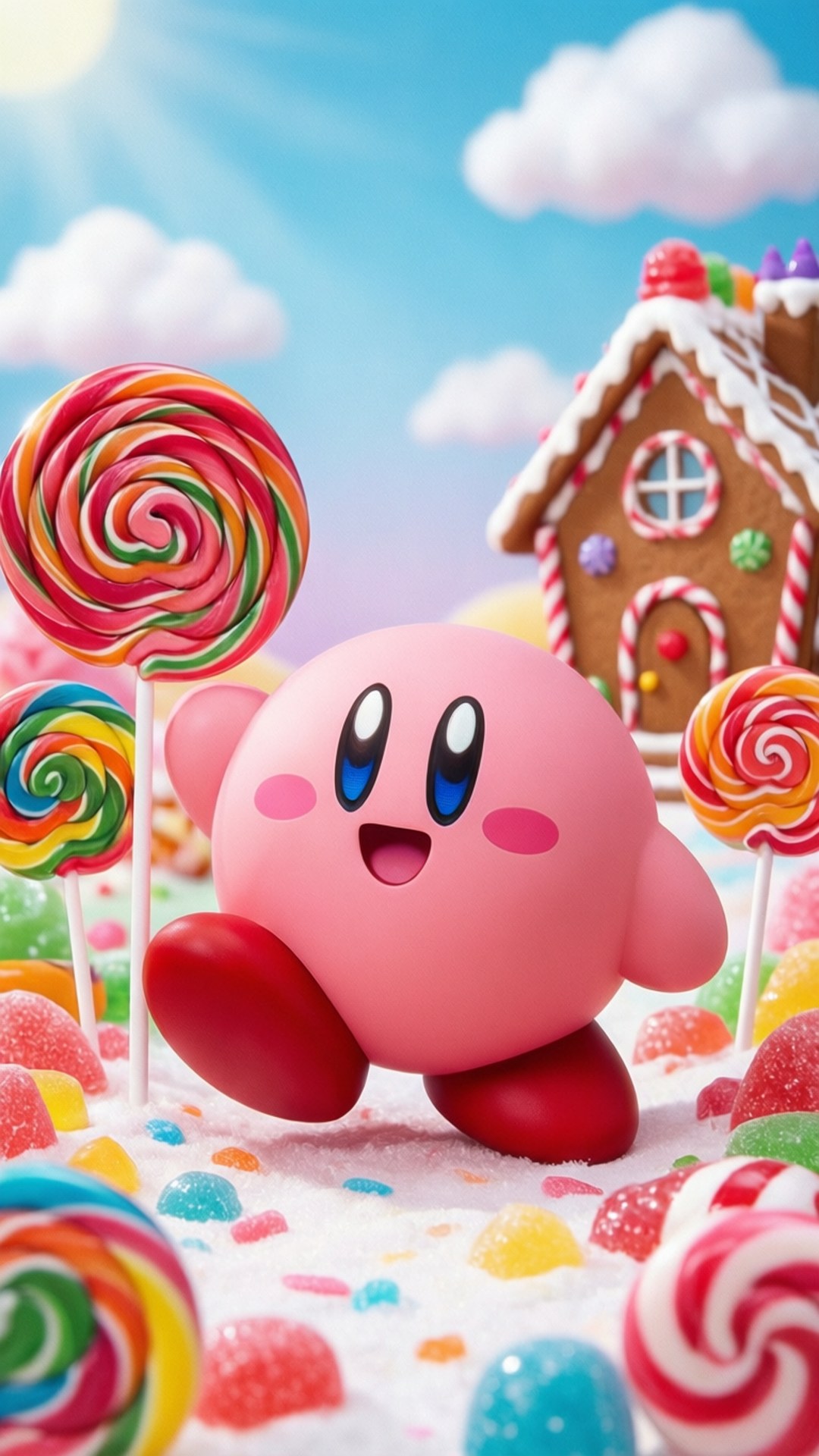 Kirby στη Χώρα των Ζαχαρωτών Ταπετσαρία