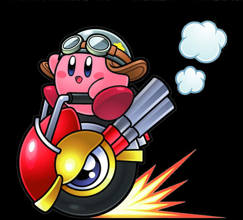 Ο Kirby οδηγεί μηχανή Ταπετσαρία