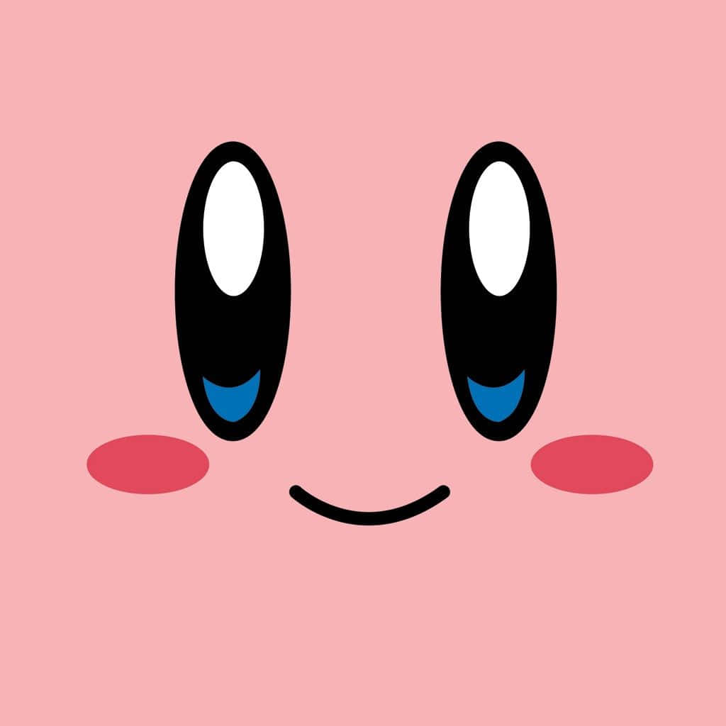 Ροζ Kirby Χαριτωμένο Κοριτσίστικο iPad Ταπετσαρία