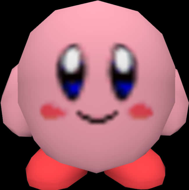 Ροζ Γραφικό Χαρακτήρα Kirby Ταπετσαρία
