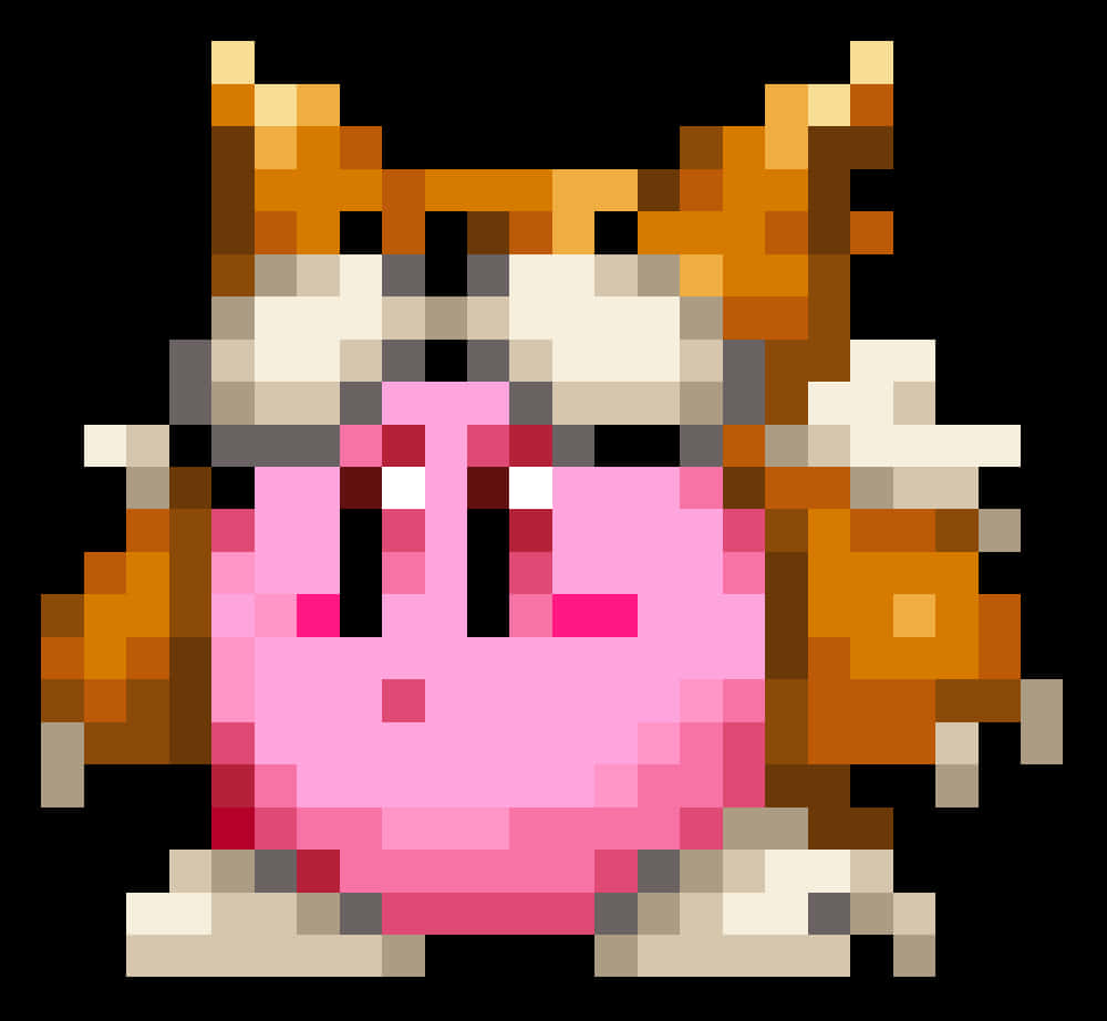 Χαρακτήρας Kirby σε Pixel Art Ταπετσαρία
