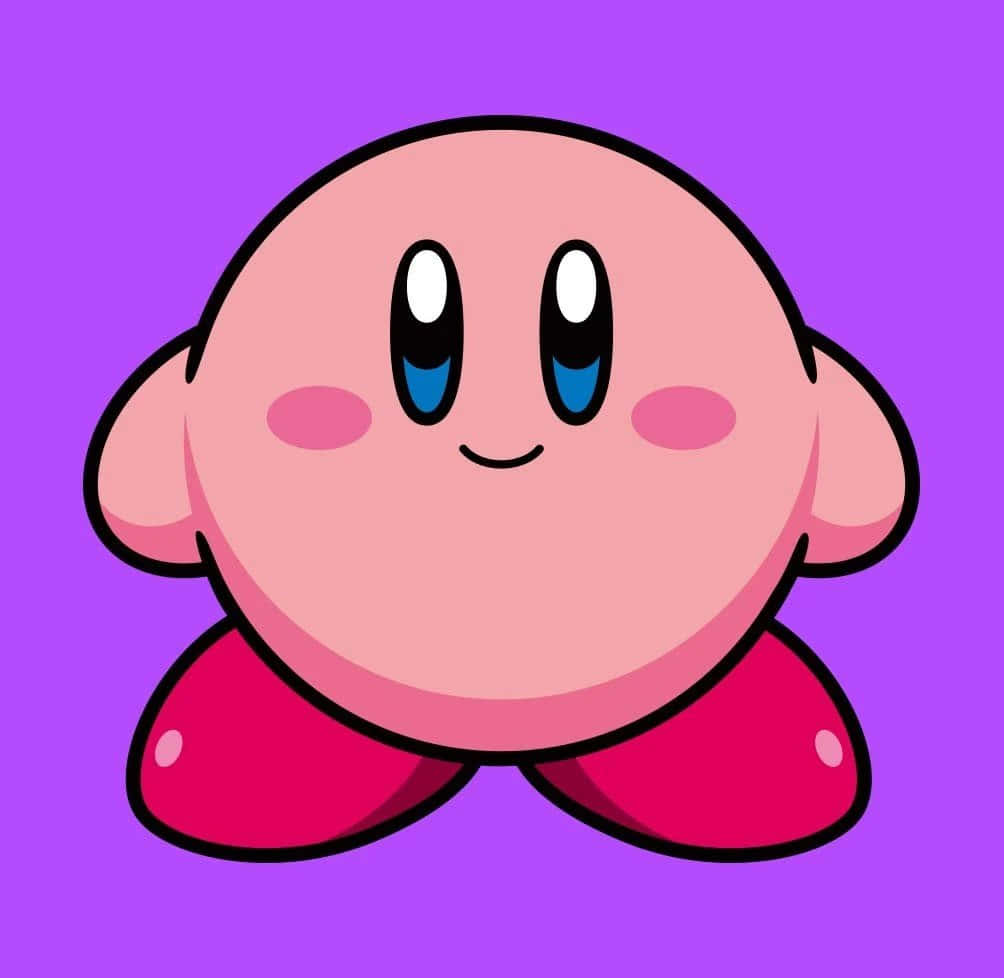 Ένας αξιολάτρευτος ροζ χαρακτήρας Kirby σε διάφορες διασκεδαστικές δραστηριότητες. Ταπετσαρία