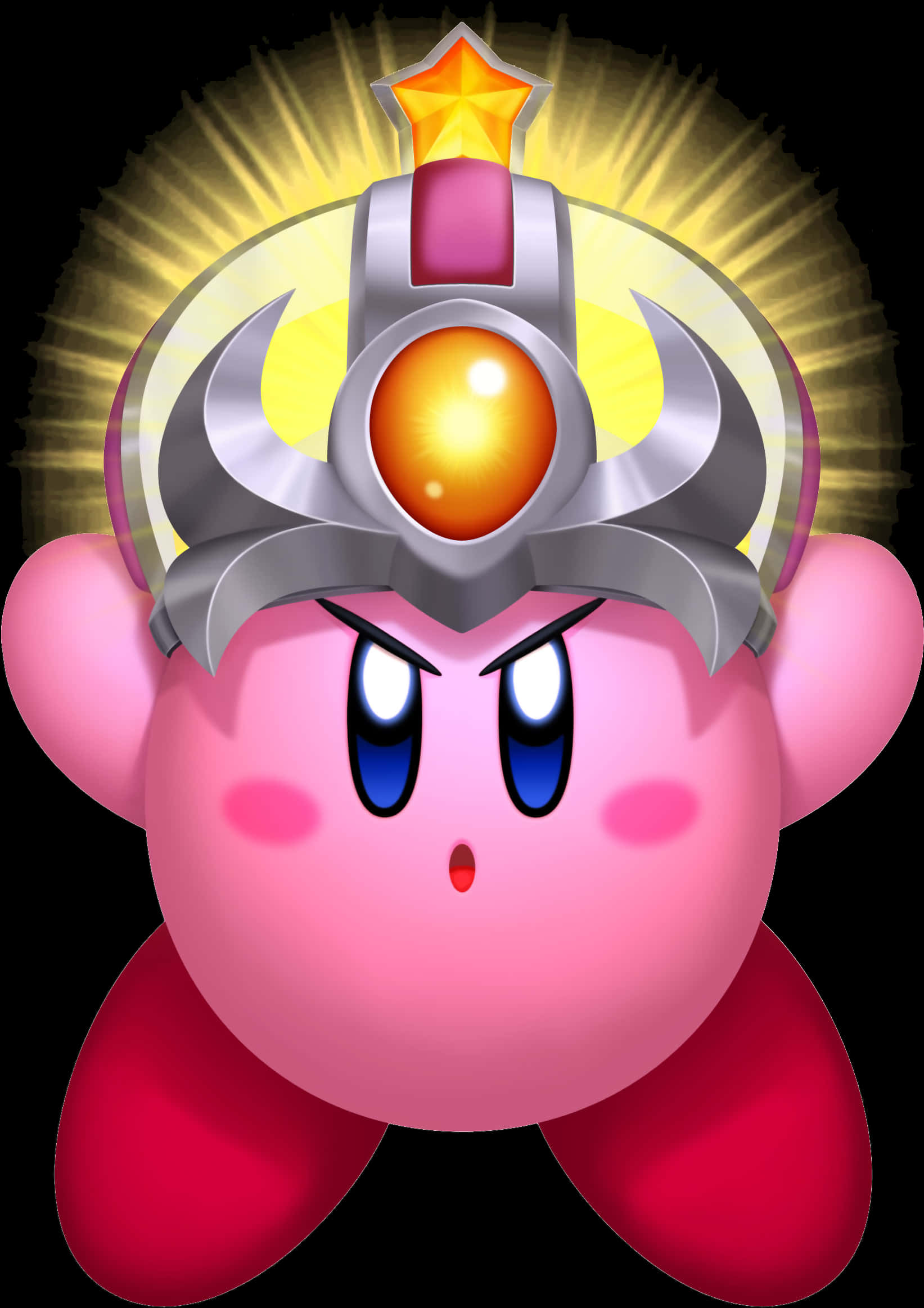 Kirby με κράνος και ραβδί με αστέρι Ταπετσαρία