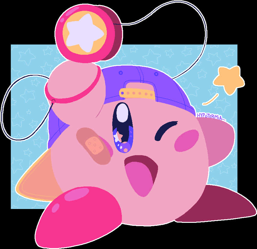 Kirby με καπέλο Yo Yo - Εικαστικό Ταπετσαρία