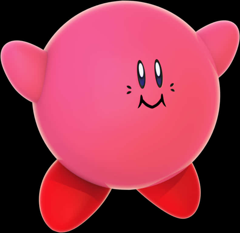 Kirby Εμβληματικός Ροζ Χαρακτήρας Ταπετσαρία