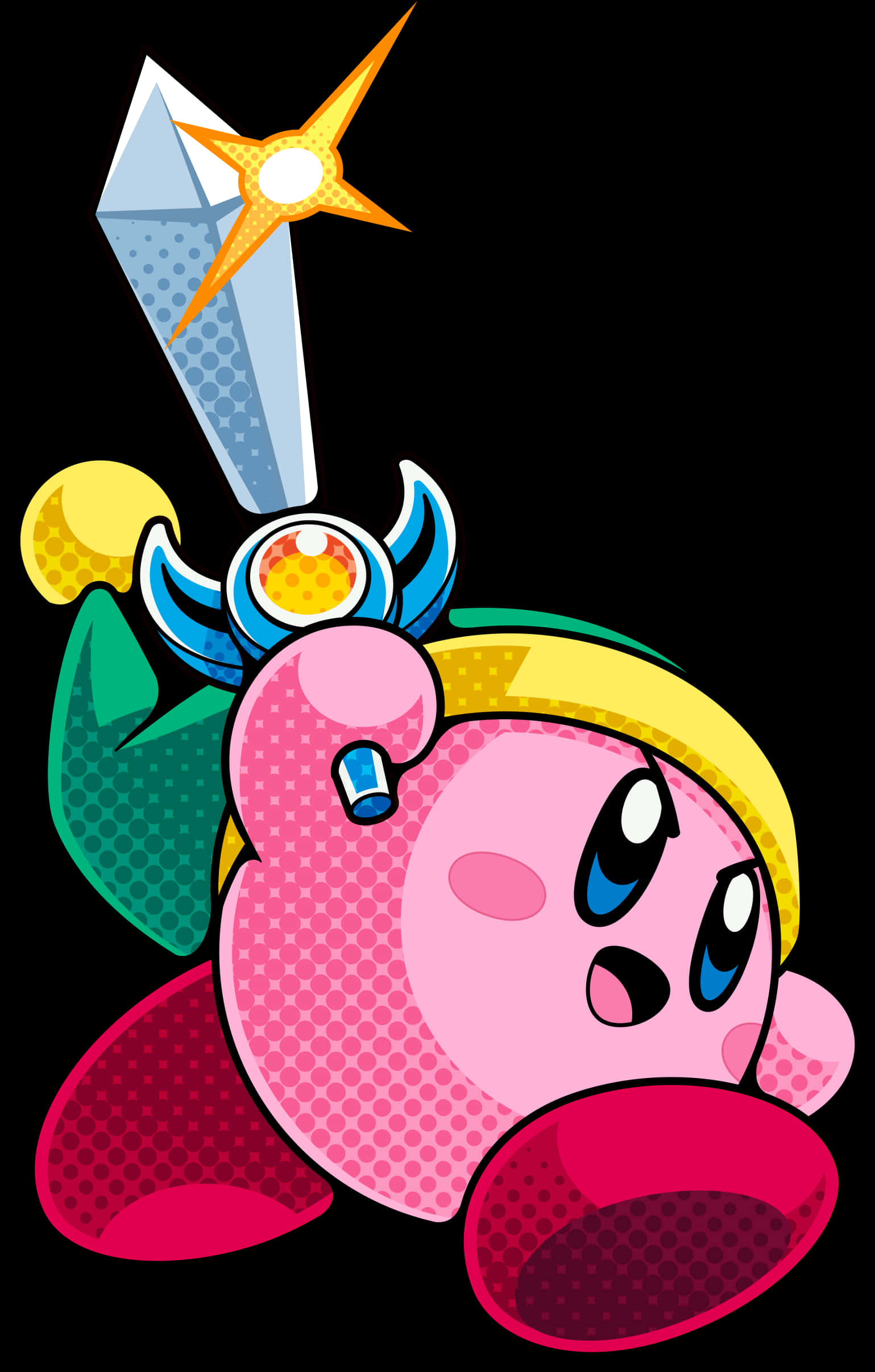 Kirby με σπαθί εικονογράφηση Ταπετσαρία