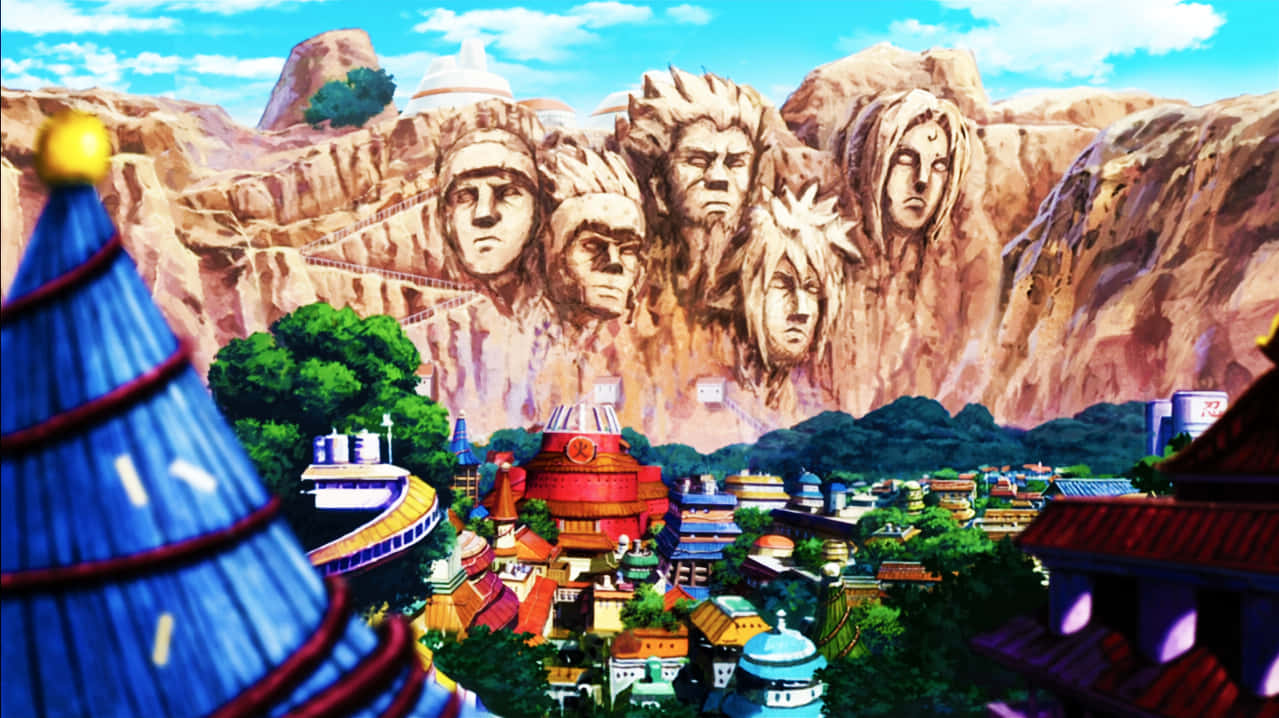 Konohagakure Κρυφό Χωριό των Φύλλων Πέντε Πρόσωπα Χόκαγκε Ταπετσαρία