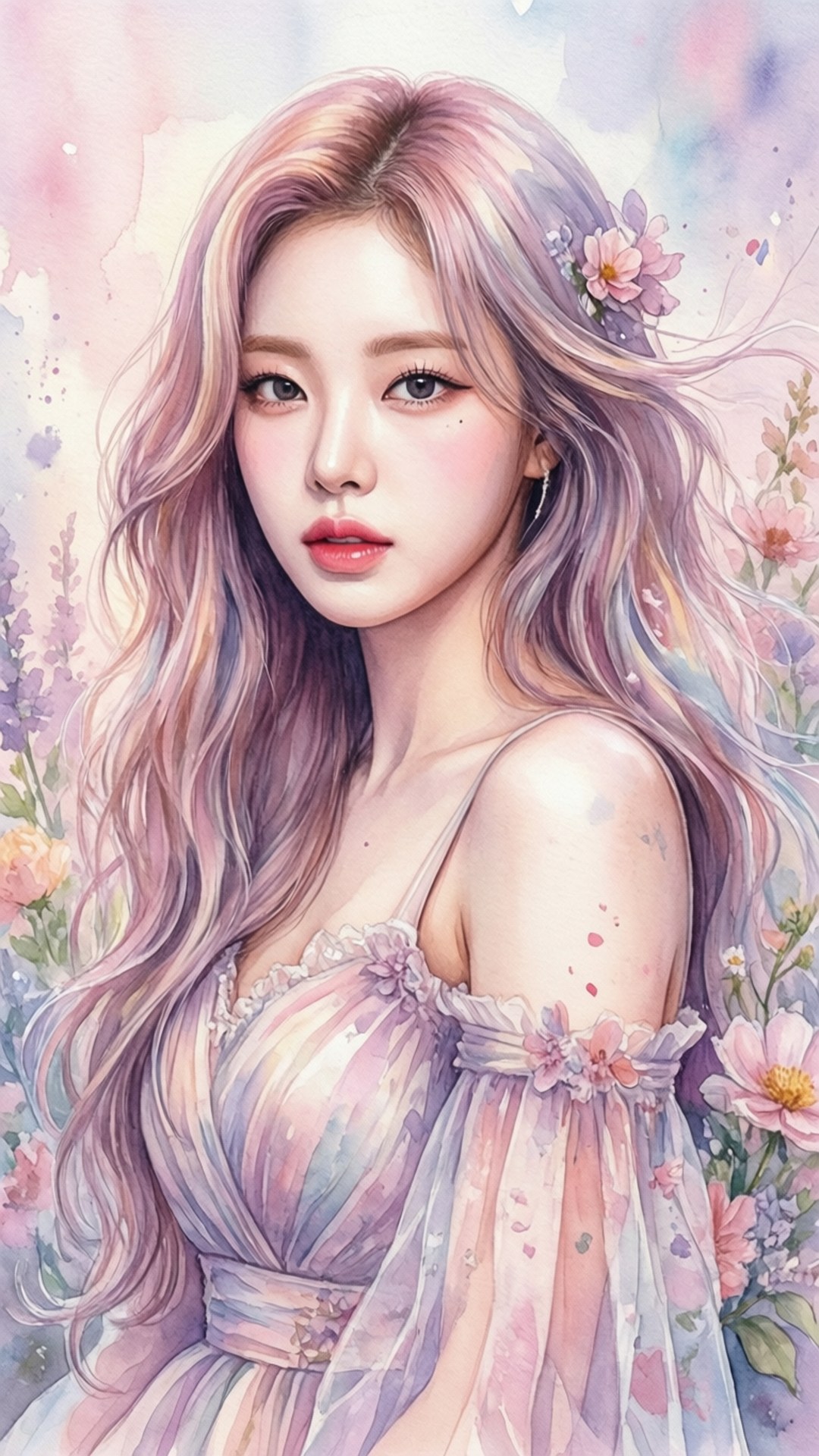 Ακουαρέλα Kpop Idol Ταπετσαρία