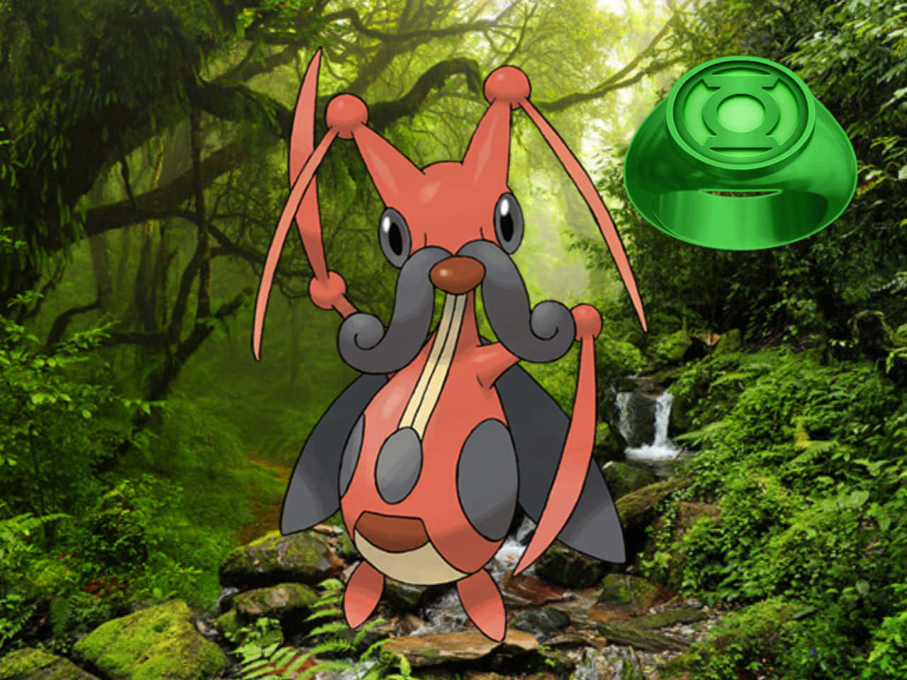 Kricketune Pokemon με φόντο τη φύση Ταπετσαρία