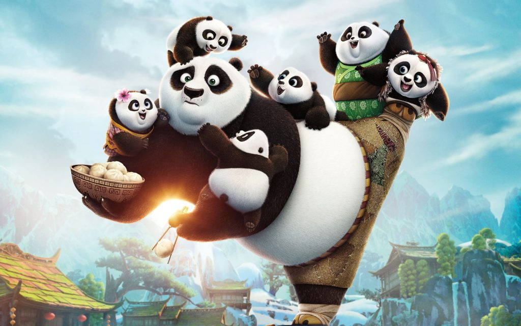 Kung Fu Panda που κρατά πολλά μικρά πάντα Ταπετσαρία