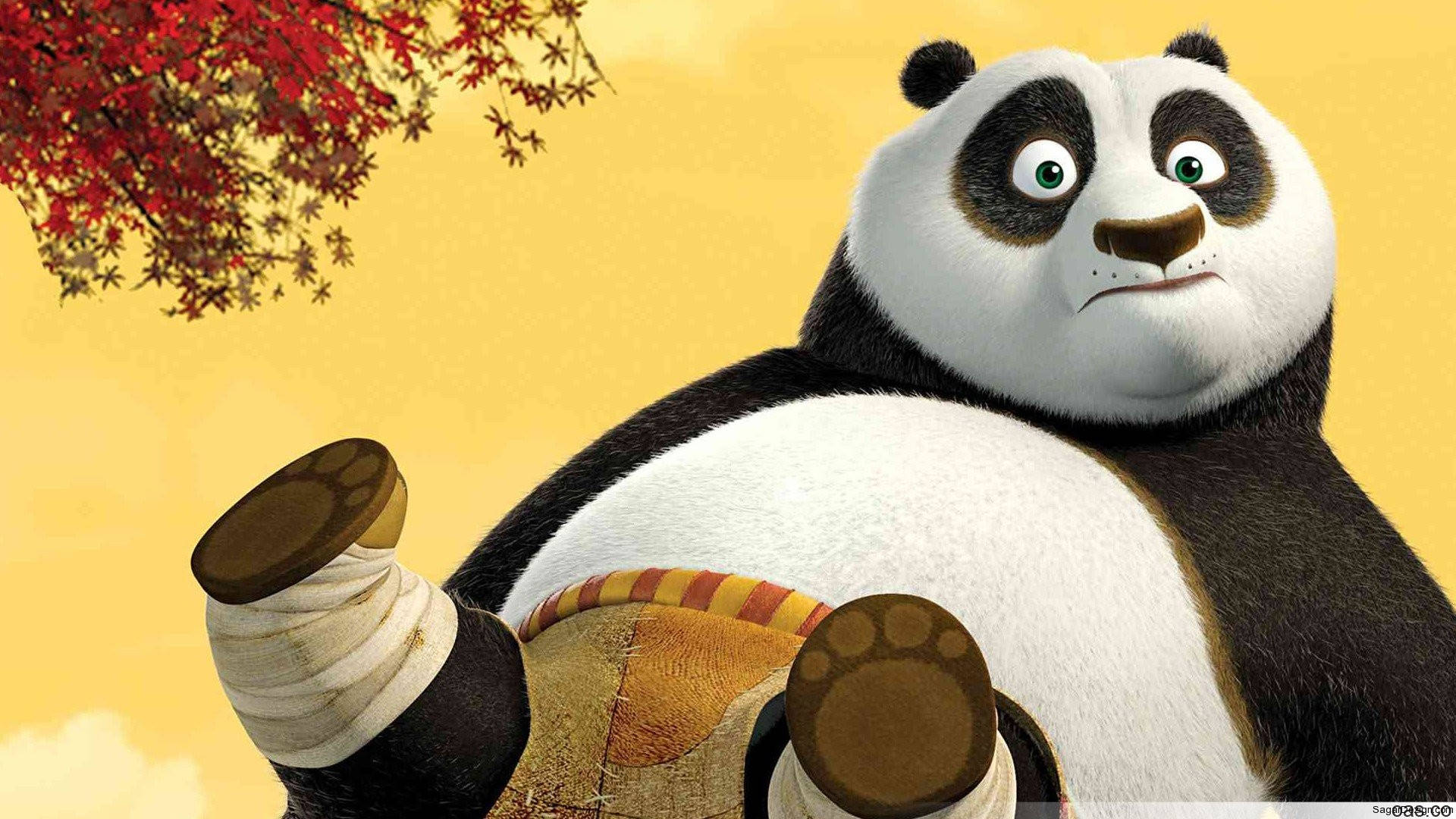 Kung Fu Panda με την κοιλιά του έξω Ταπετσαρία