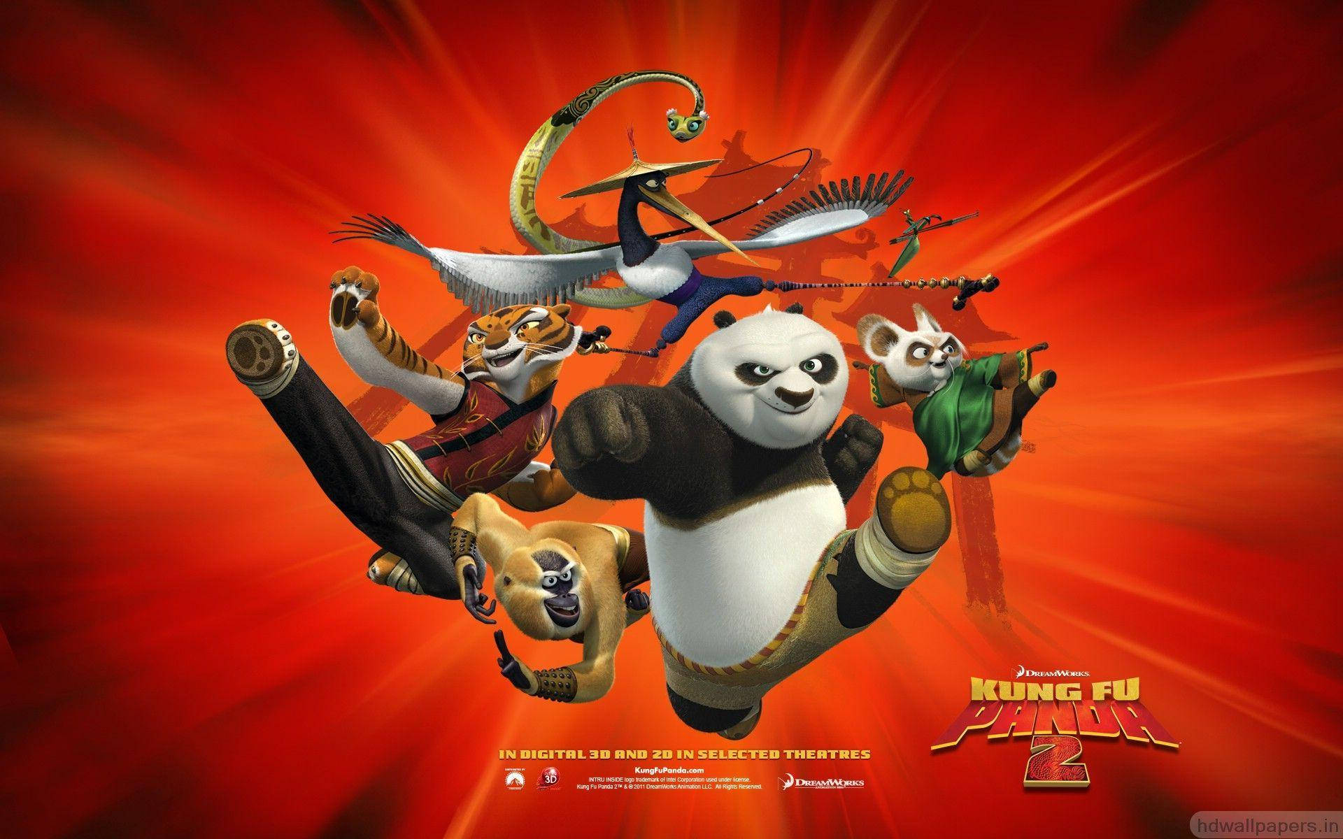 Kung Fu Panda Πηδώντας με τους Φιούριους Φάιβ Ταπετσαρία