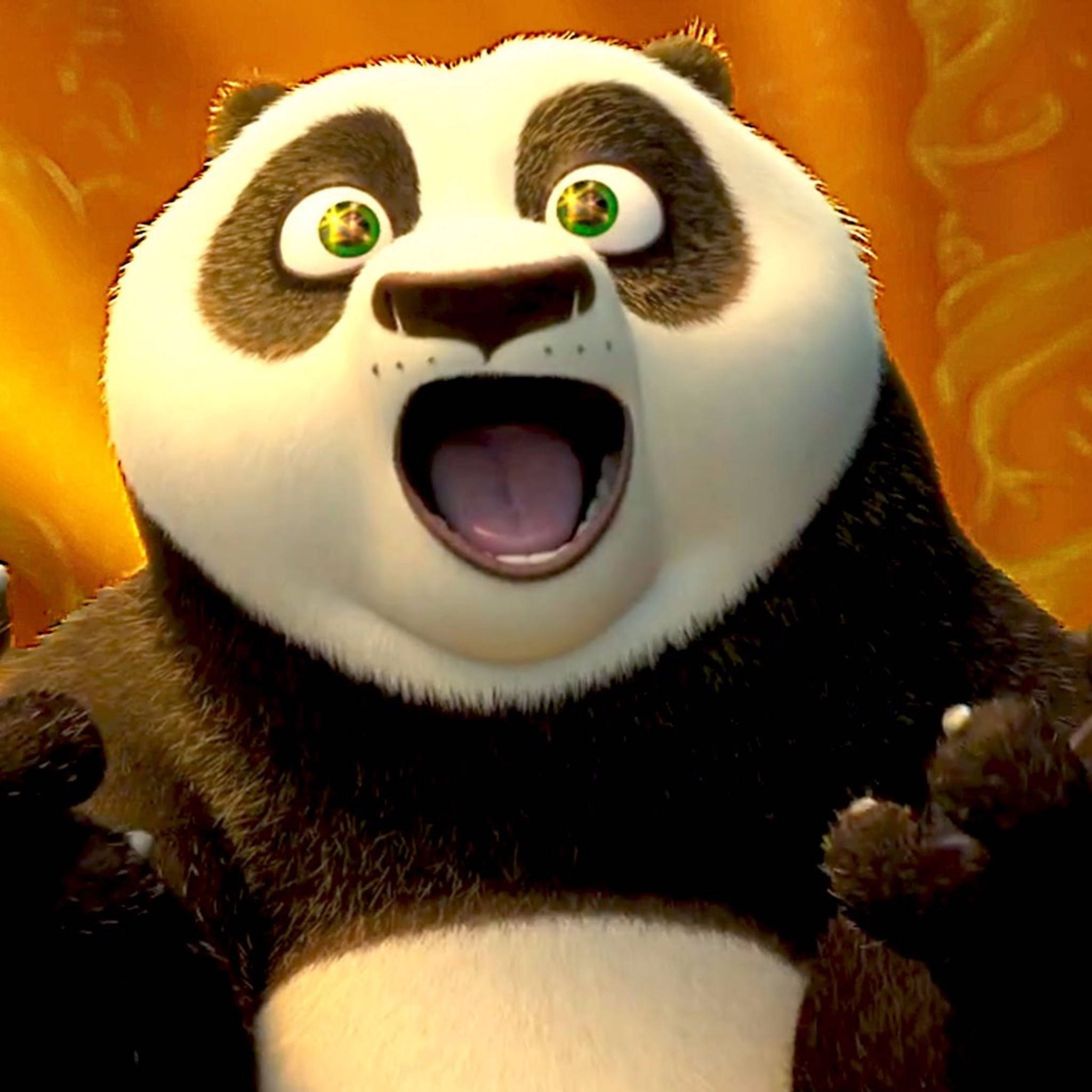 Kung Fu Panda Χαρούμενος και Ενθουσιασμένος Ταπετσαρία