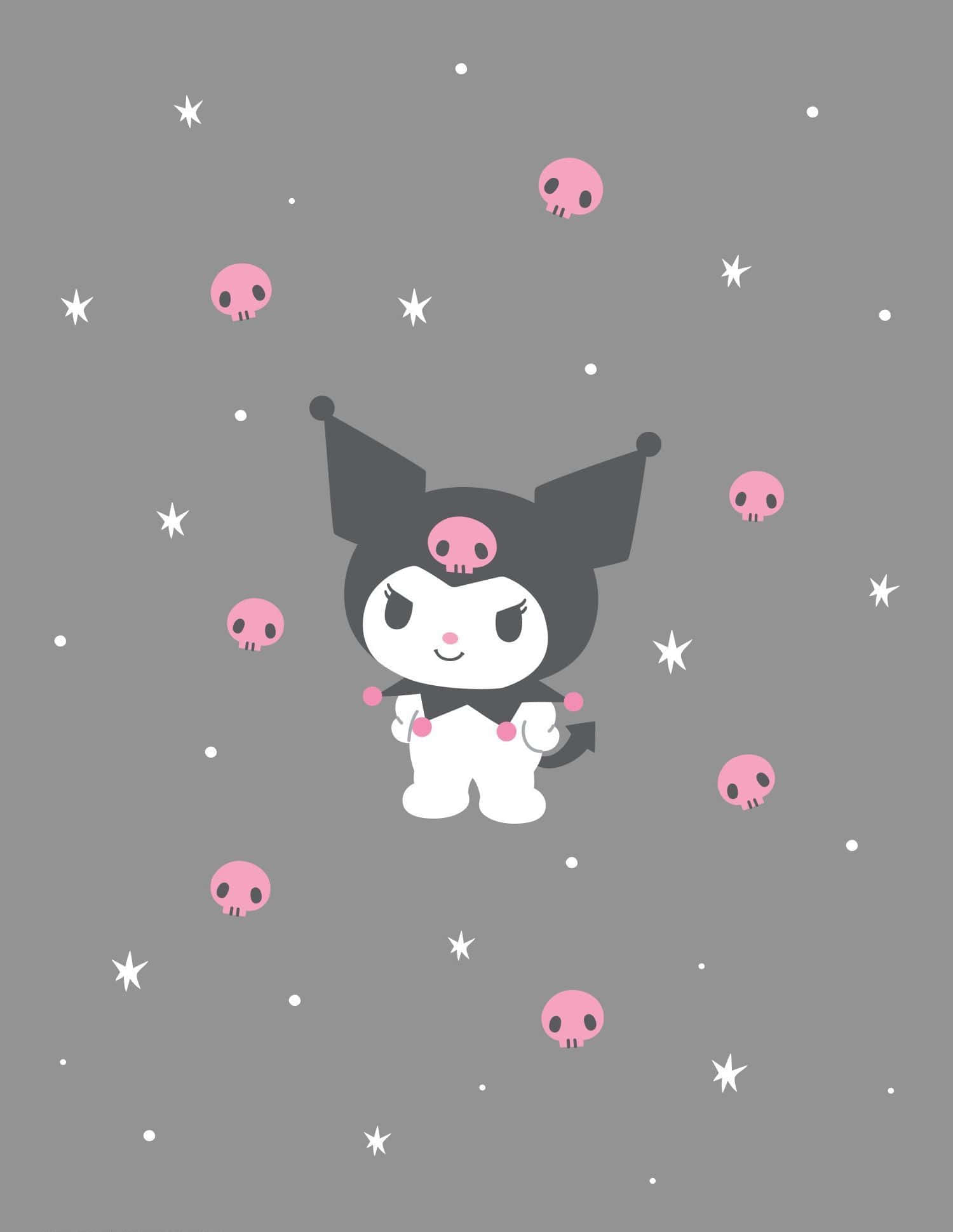 Kuromi iPhone Κρανία Αστέρια Ταπετσαρία