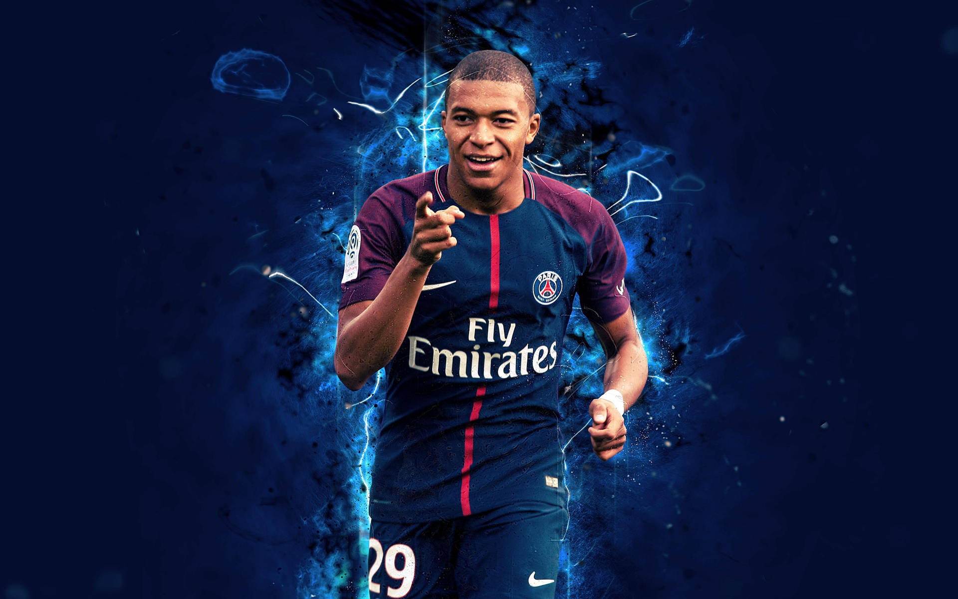 Kylian Mbappe 4k Μπλε Αισθητική — Μπλε αισθητική GIF Ταπετσαρία