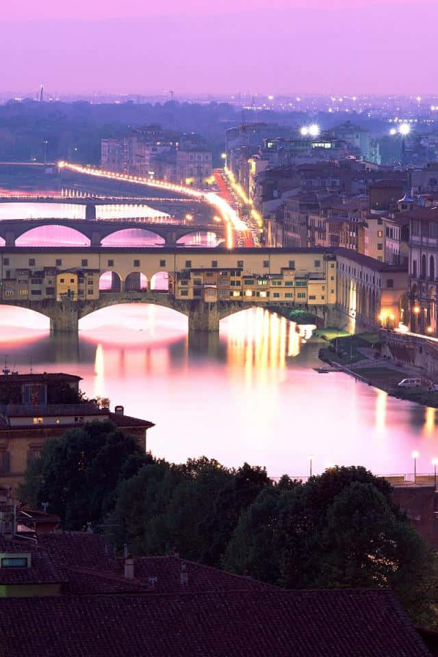 Έτοιμο La Νύχτα Ponte Vecchio Ταπετσαρία