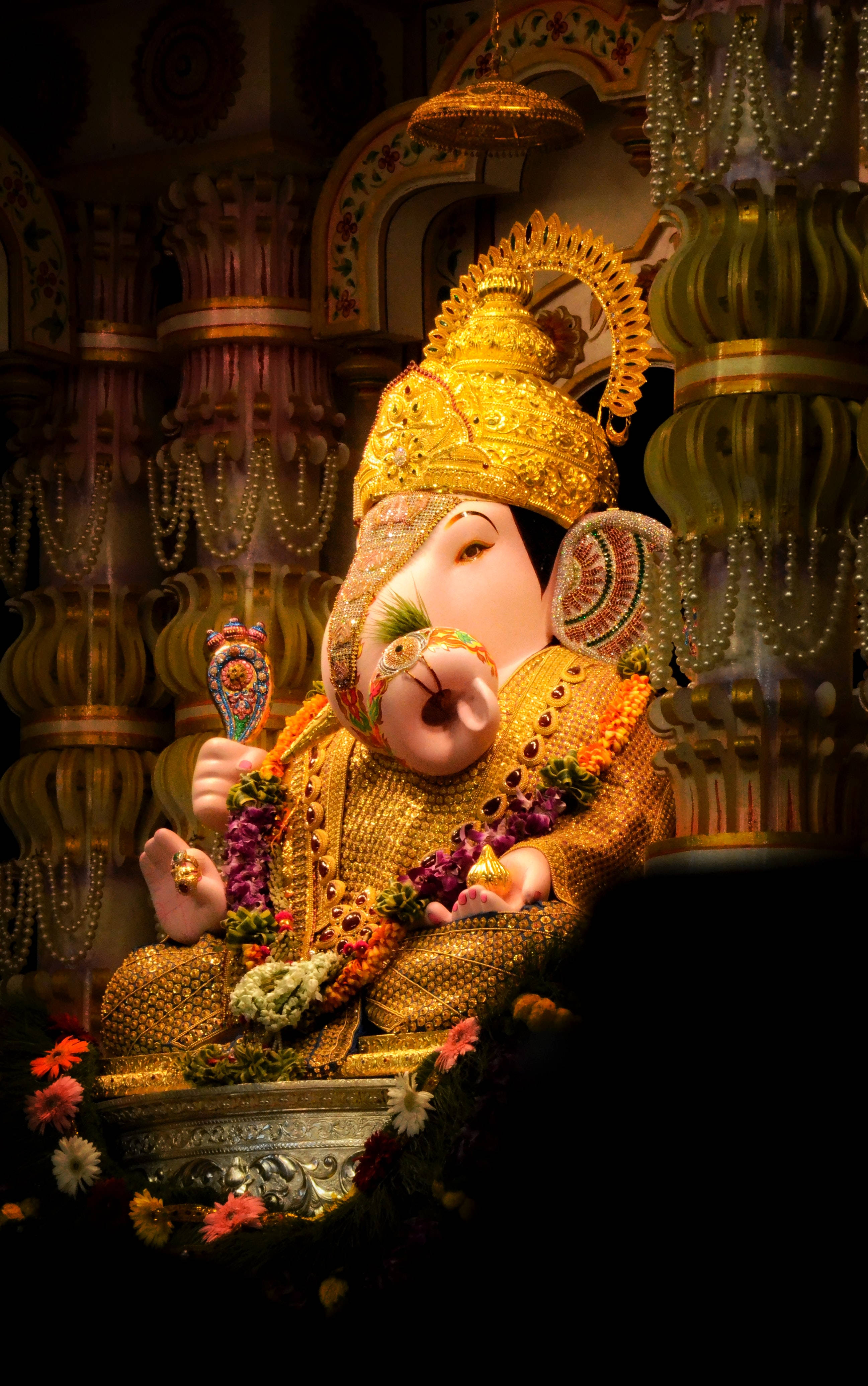 Lalbaugcha Raja Χρυσό Στέμμα Ταπετσαρία