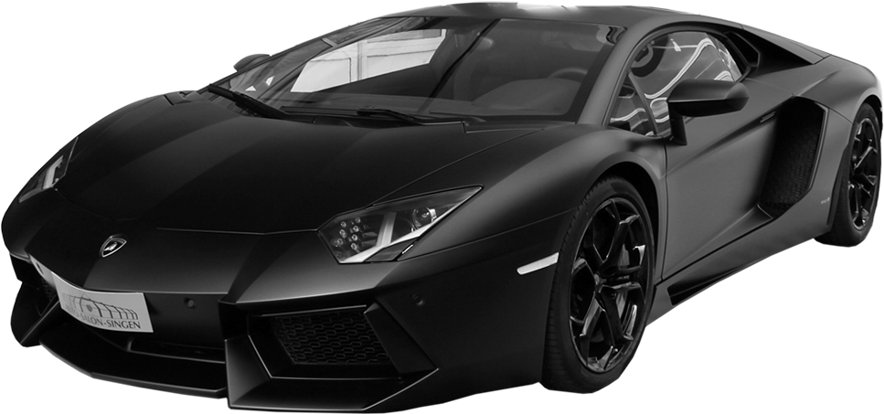 Μαύρο Lamborghini Aventador Πλάγια Όψη Ταπετσαρία