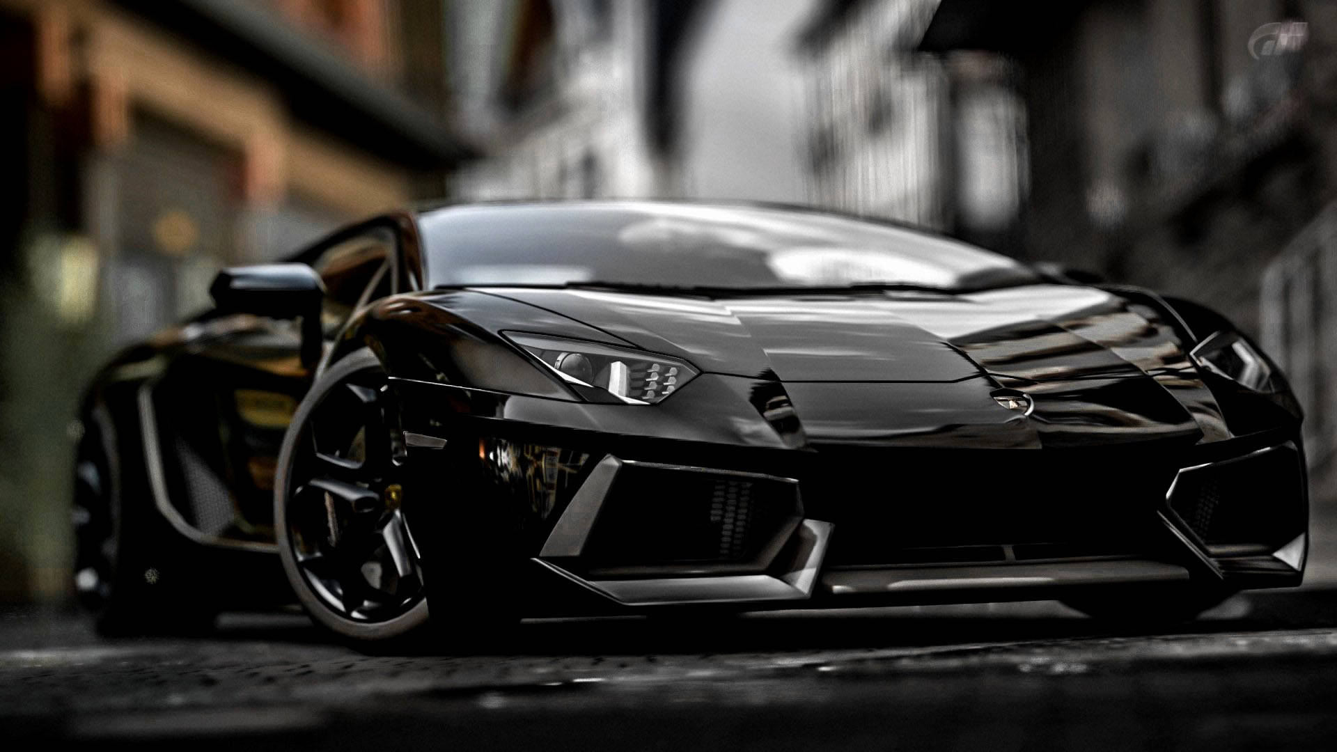 Καπό Lamborghini Aventador Μαύρο Σπορ Αυτοκίνητο Ταπετσαρία