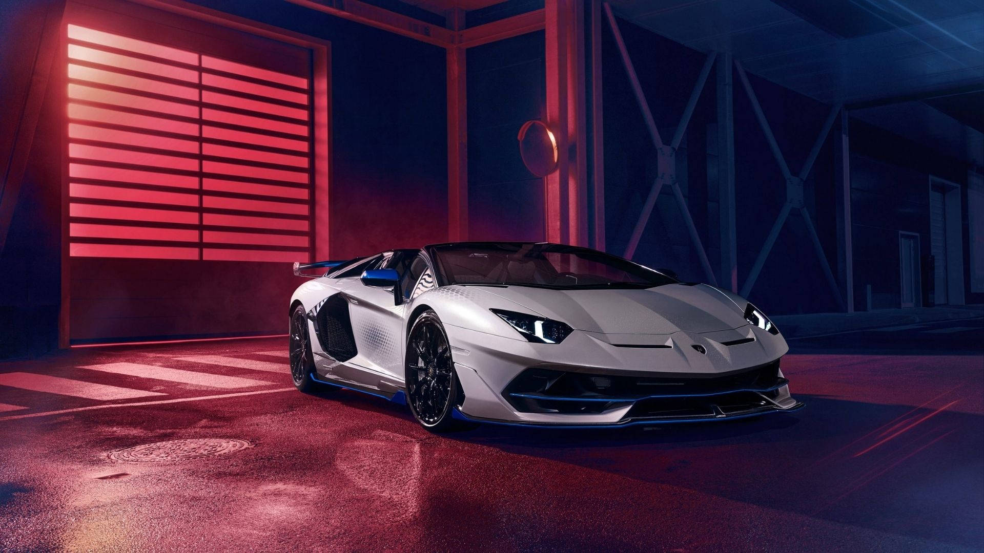 Λεζάντα: Μια εκπληκτική Lamborghini Aventador SVJ Xago σε μπλε του μεσονυχτίου Ταπετσαρία